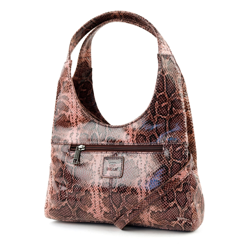 Hand/shoulder bag 'Vittoria' snake pink