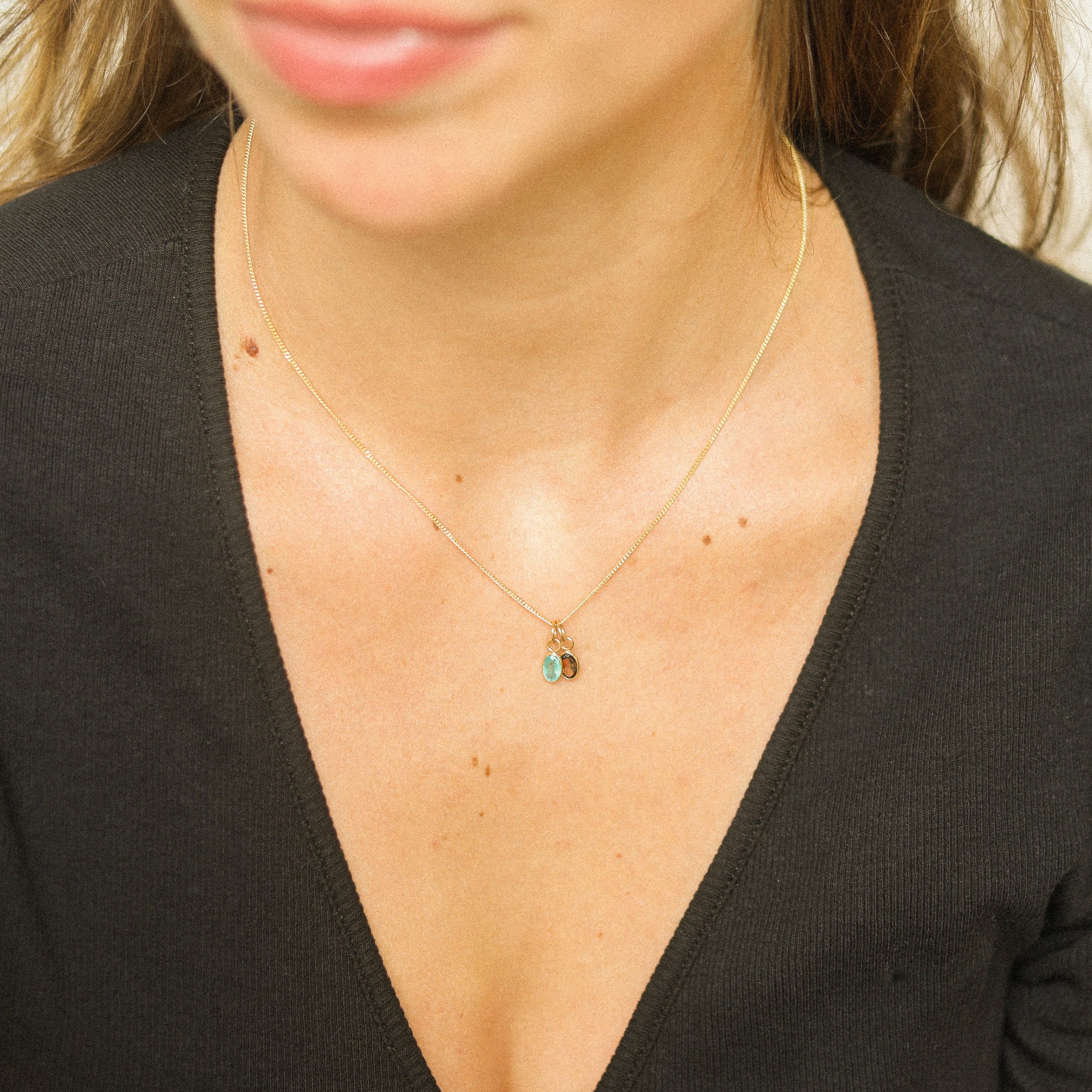 Emerald Birthstone Pendant May | 14K Gold
