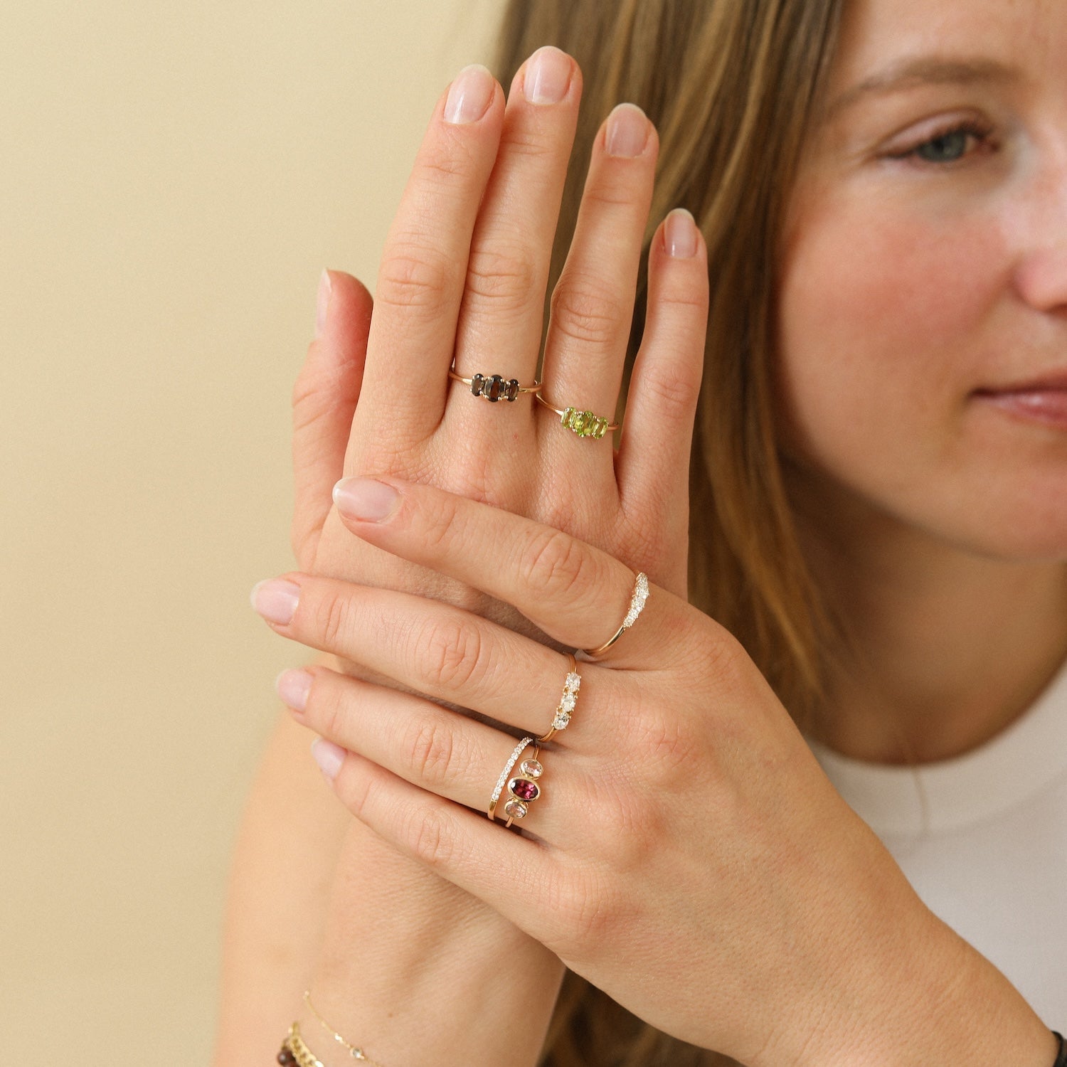 Diamond stacking ring | 14K
