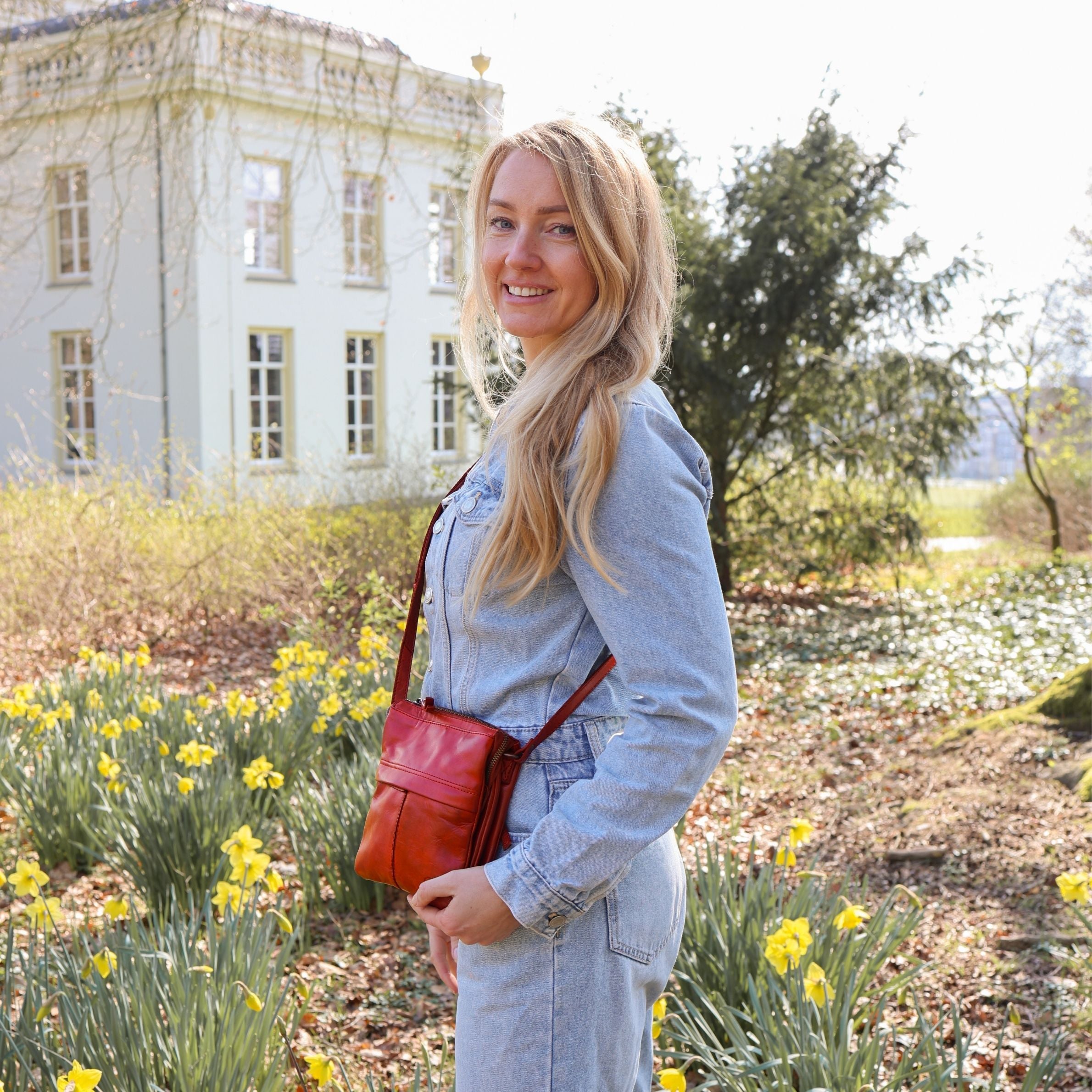Klein schoudertasje 'Monique' rood