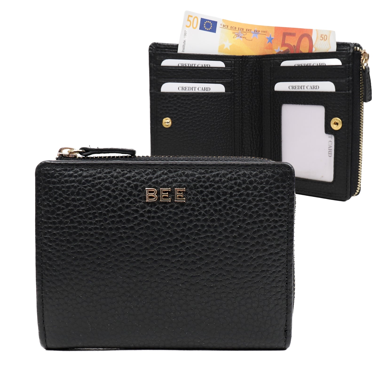 Ritsportemonnee 'Vida' Black