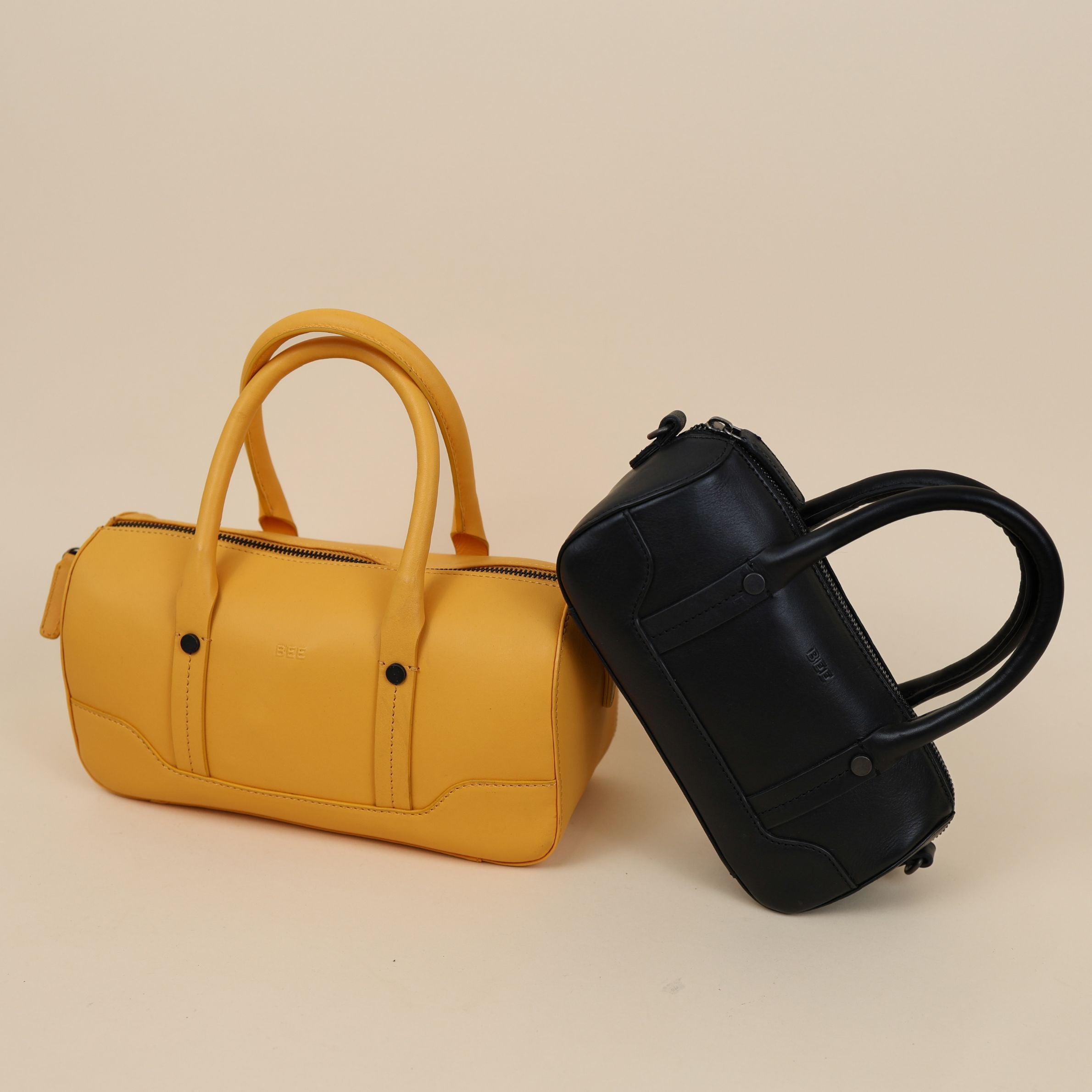 Rond hand-/schoudertasje 'Viviana' Yellow