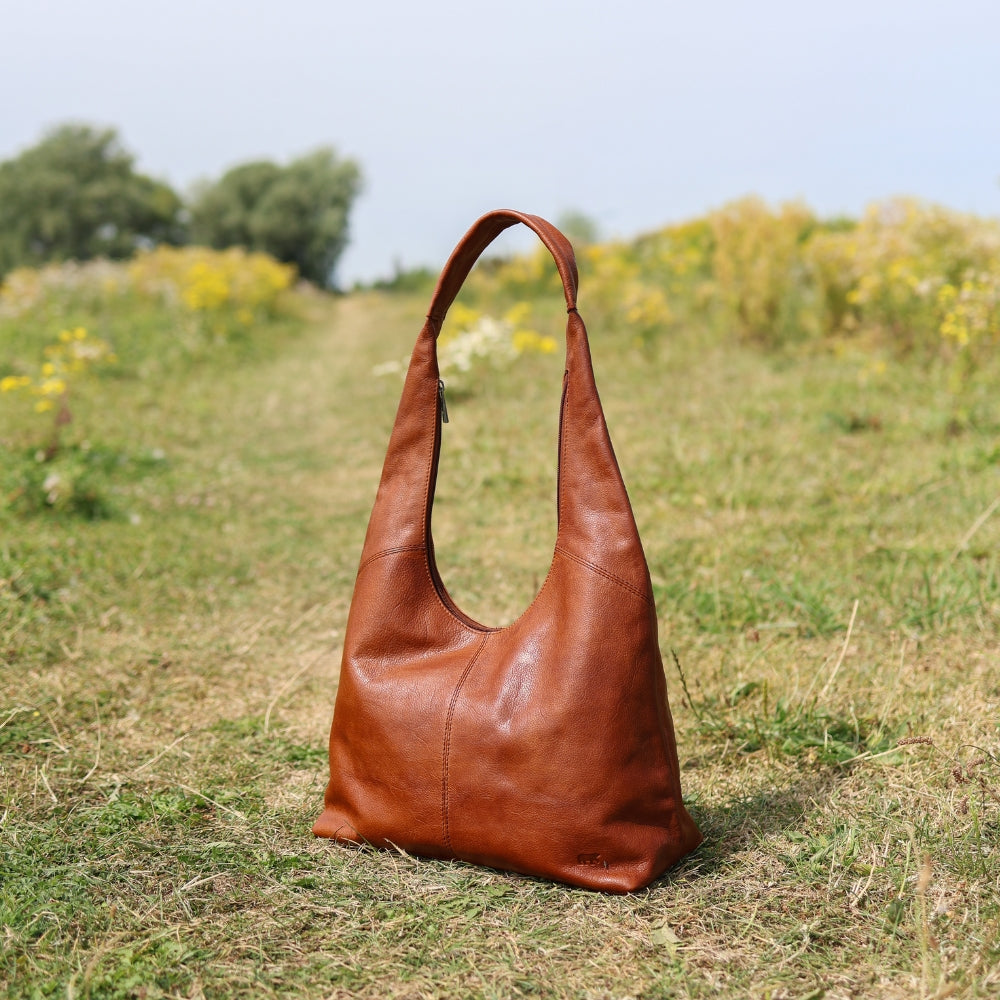 Shopper/pouch bag 'Pauline' cognac