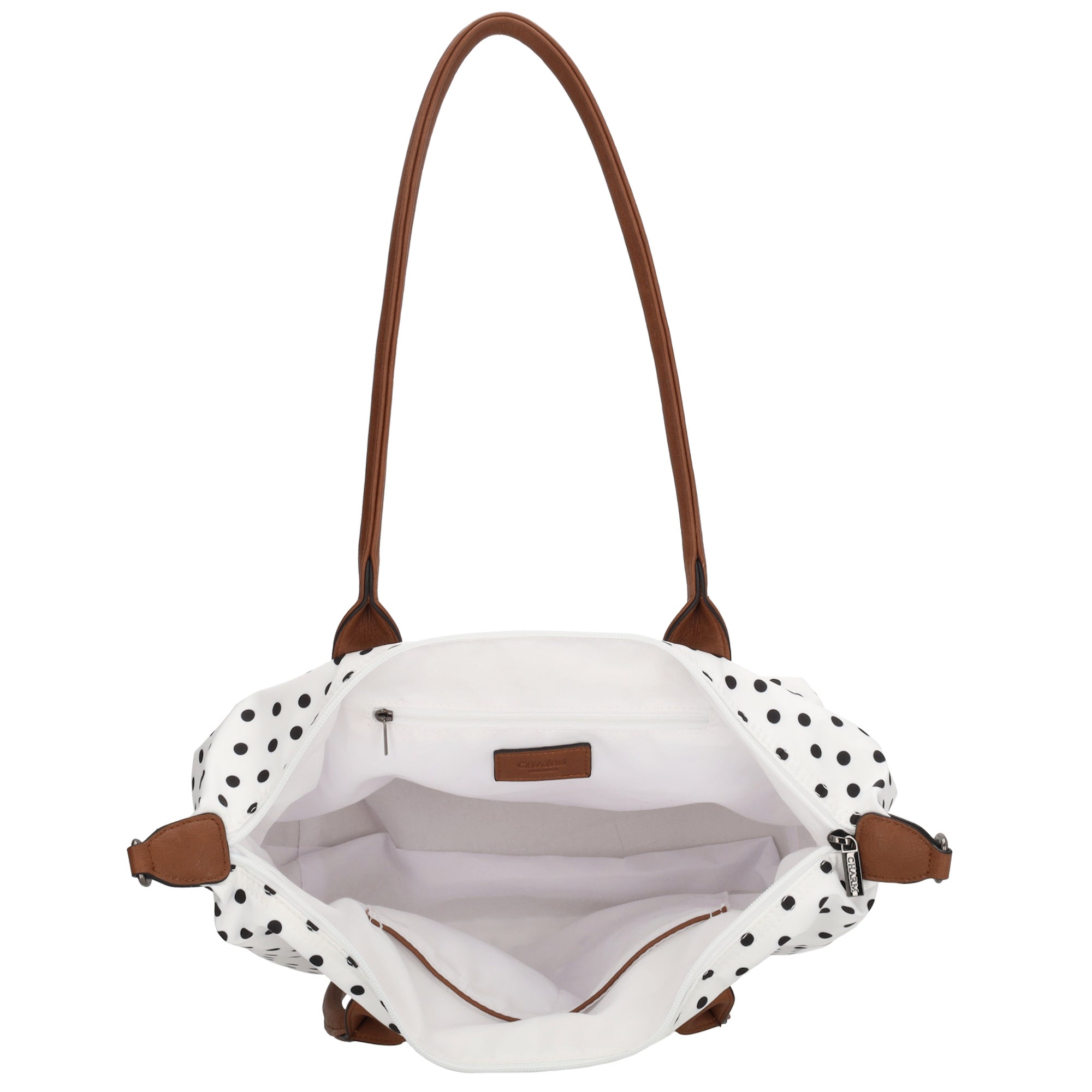 Buckingham Shopper dots black-white