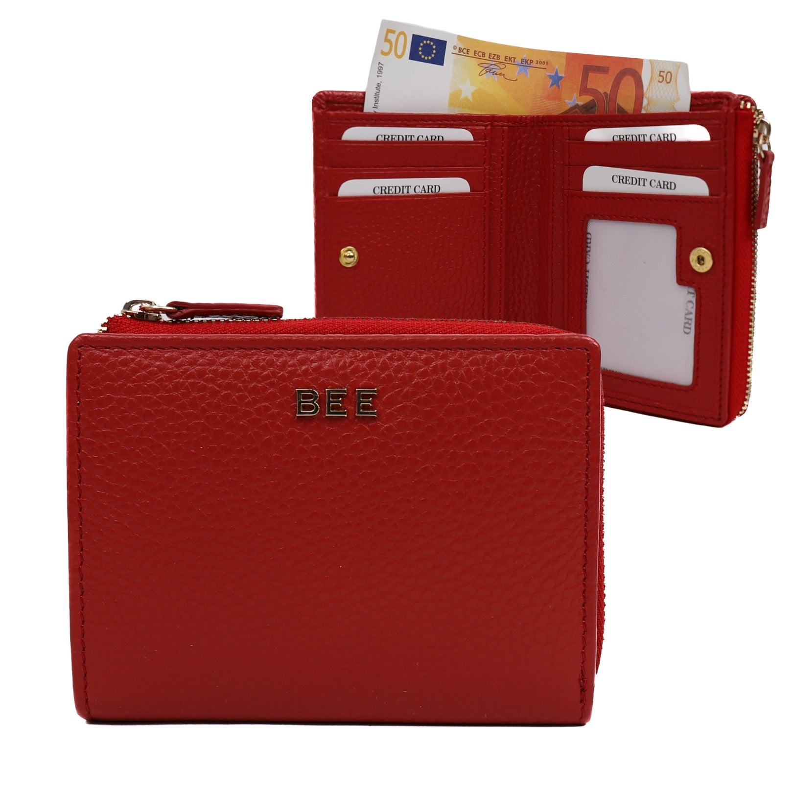 Ritsportemonnee 'Vida' Red