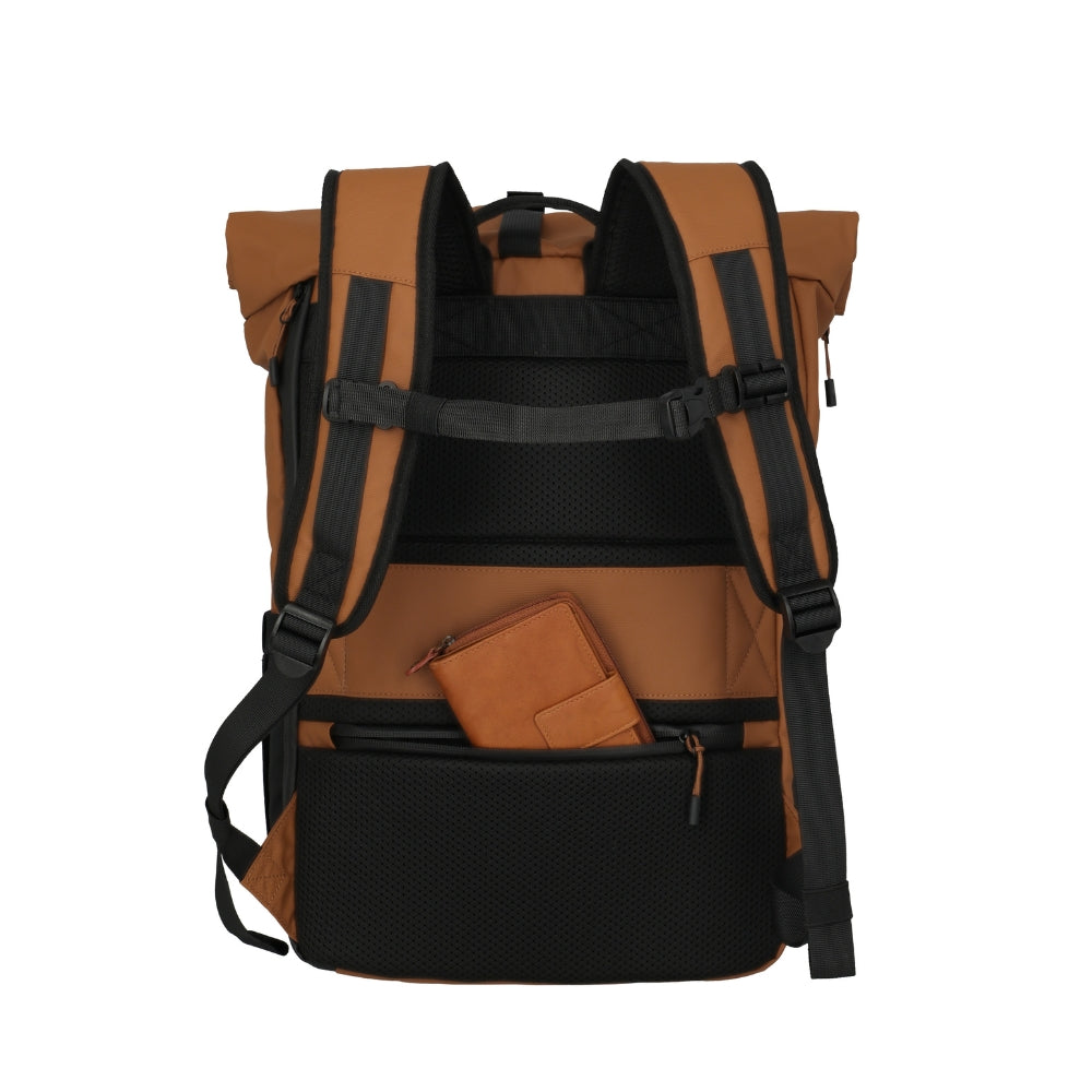 Briize - Water-Repellent Roll-up Backpack M 15.6” Curry