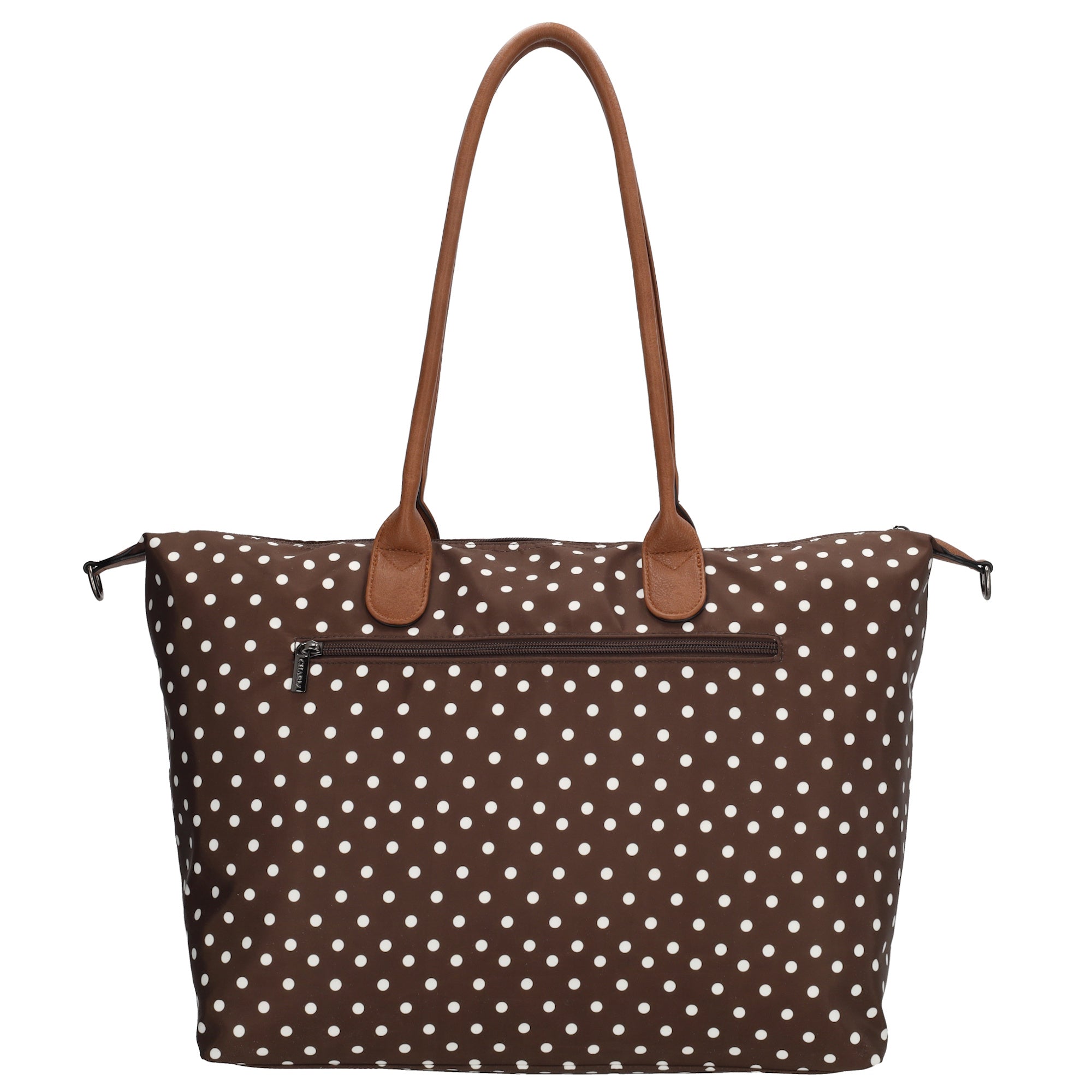 Buckingham Laptoptas 15.6 inch stippen wit-donkerbruin