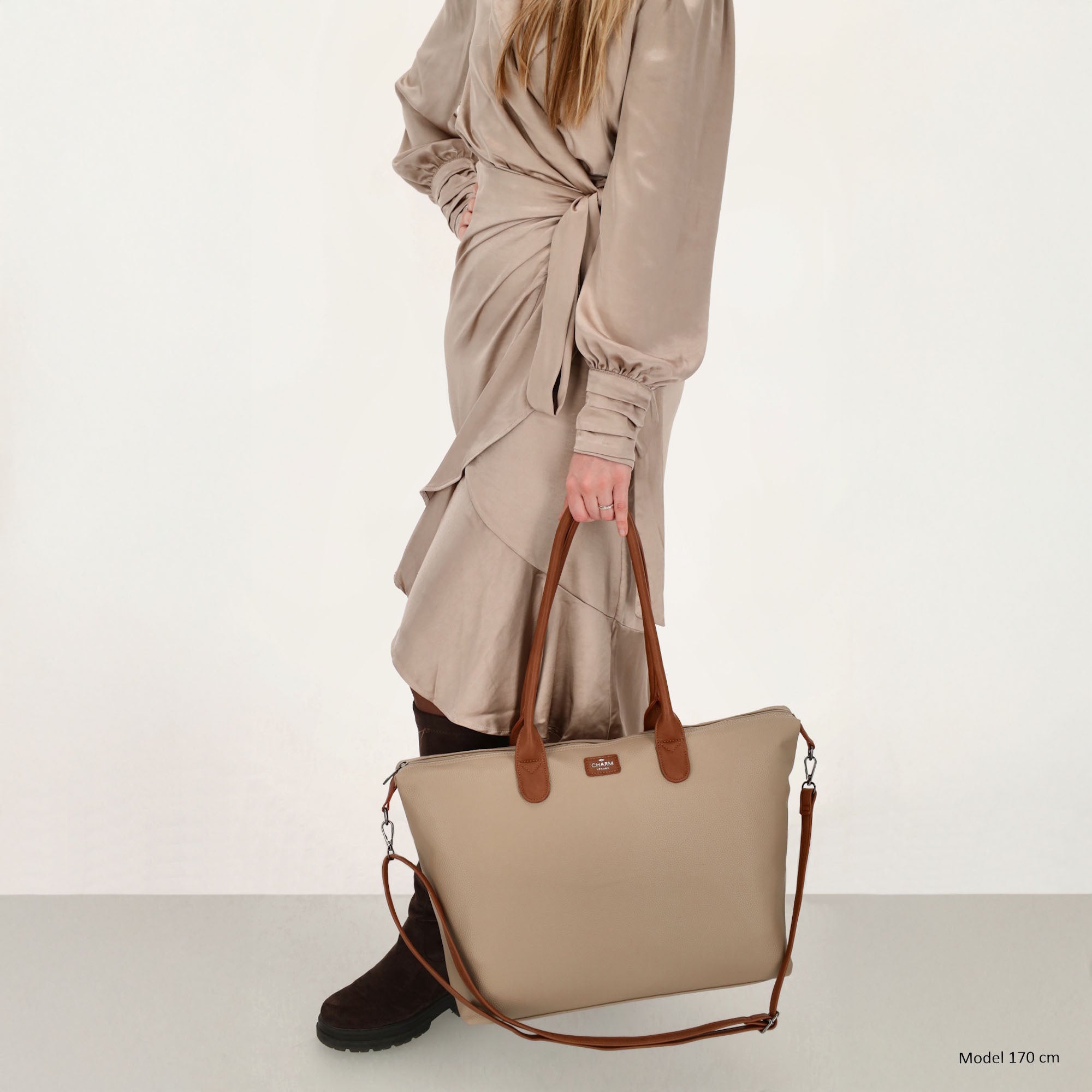 Buckingham Laptoptas 15.6 inch taupe