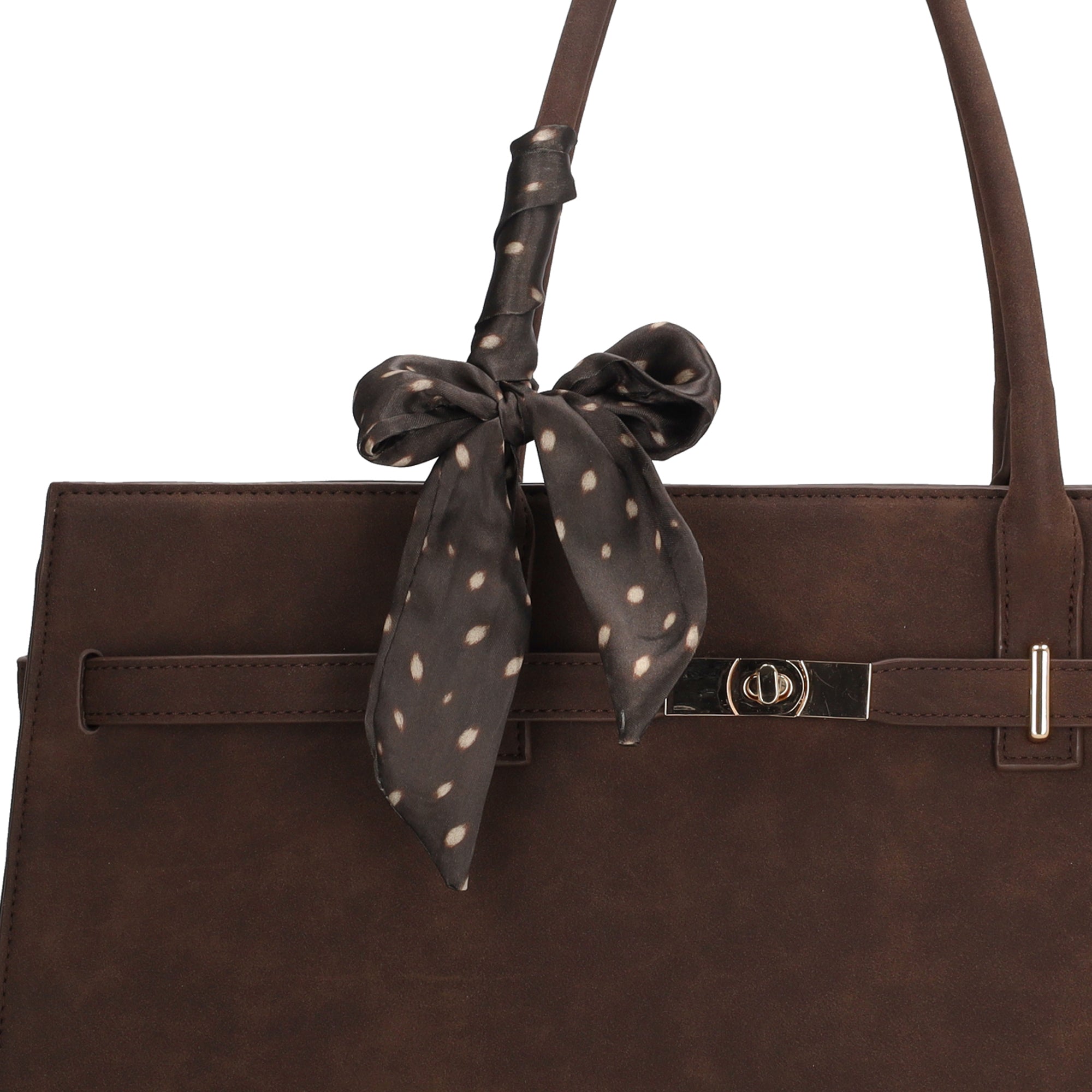 The Hamptons Village - Suèdine Laptoptas 15.6” donkerbruin