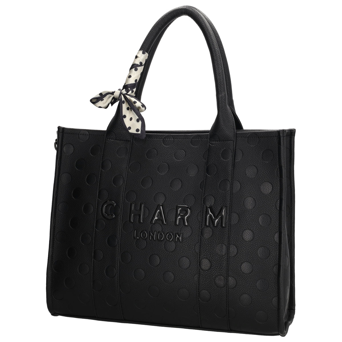 Bond Avenue - Sacoche pour ordinateur portable 15.6” noire à motif à pois