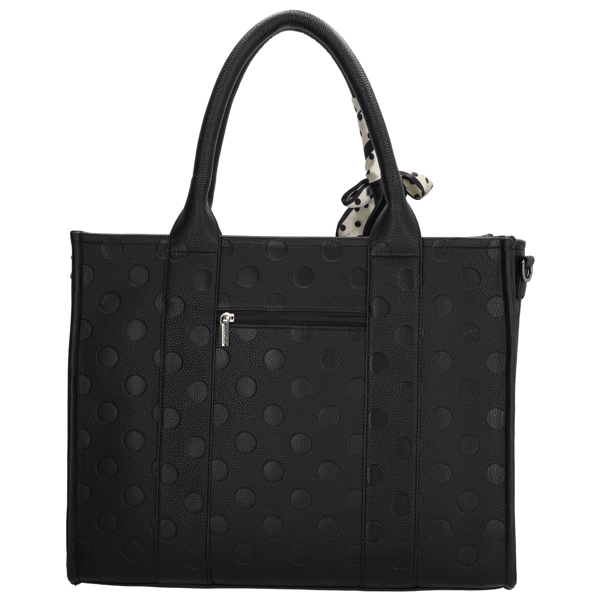 Bond Avenue - Sacoche pour ordinateur portable 15.6” noire à motif à pois