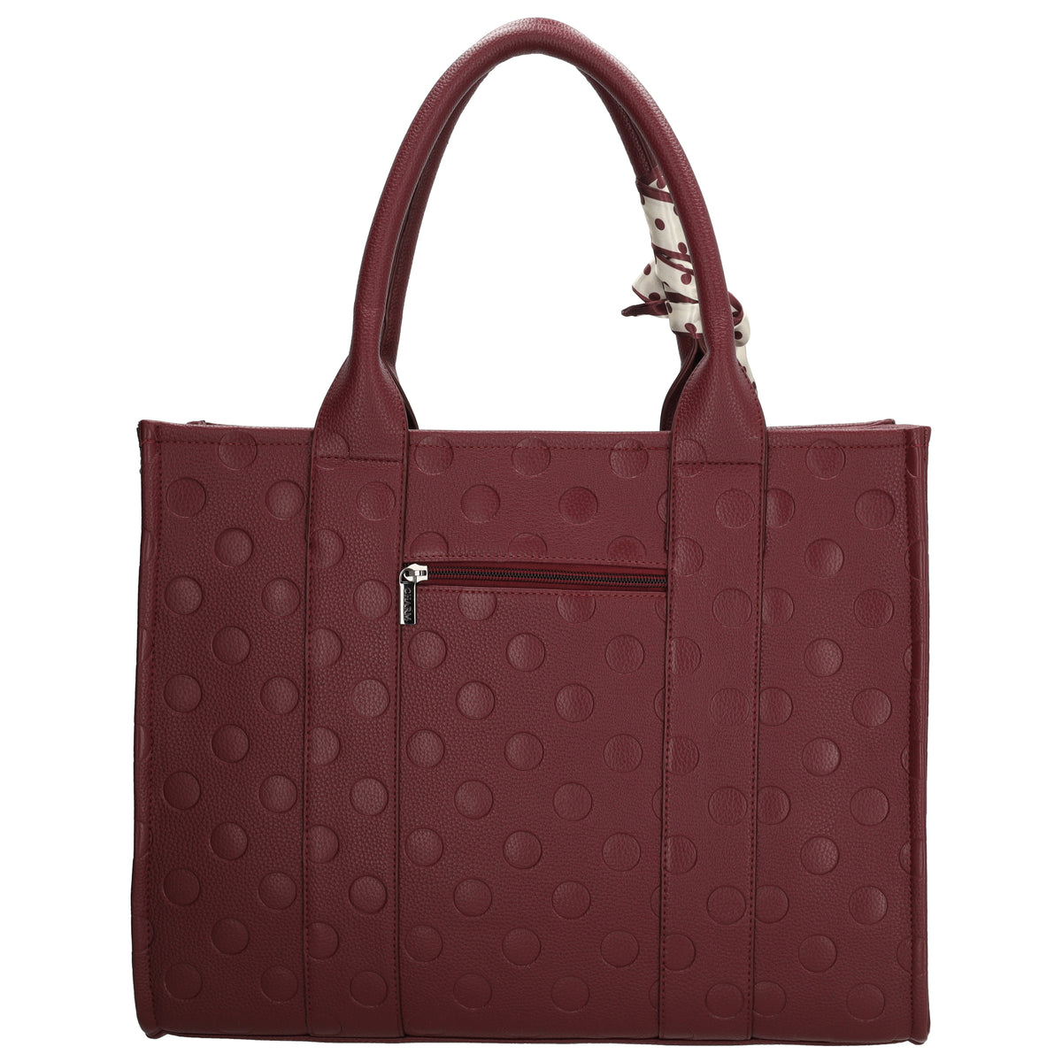 Bond Avenue - Sacoche pour ordinateur portable 15.6” bordeaux à motif à pois