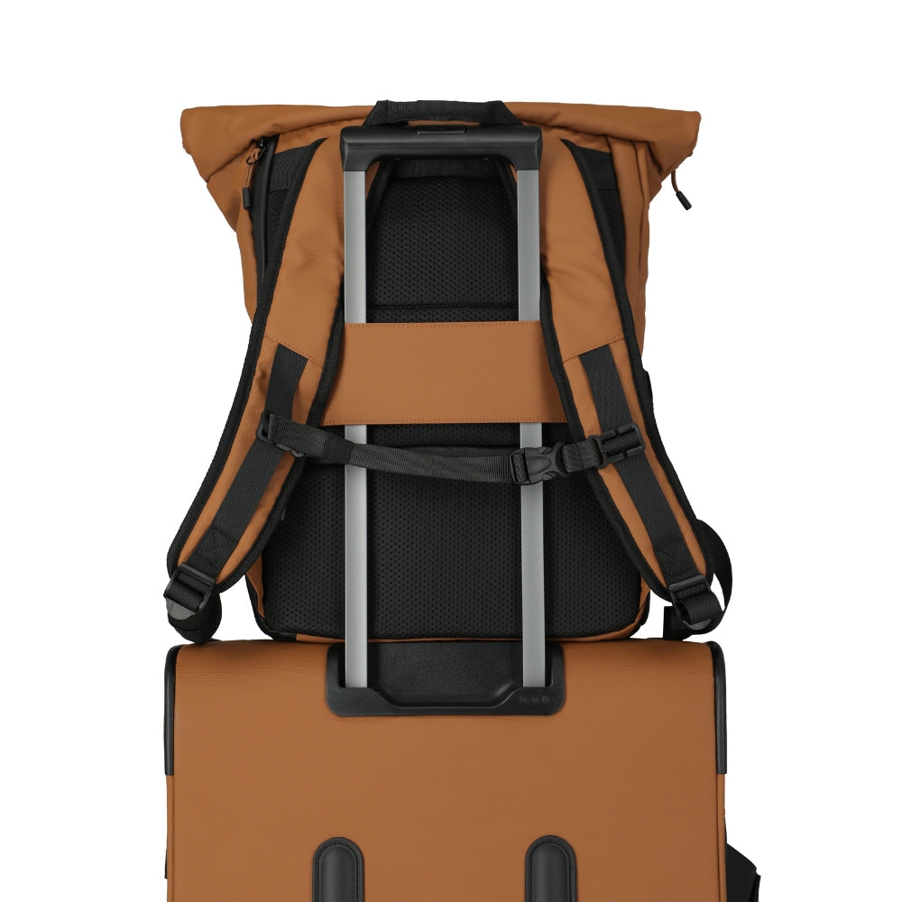 Briize - Water-Repellent Roll-up Backpack M 15.6” Curry