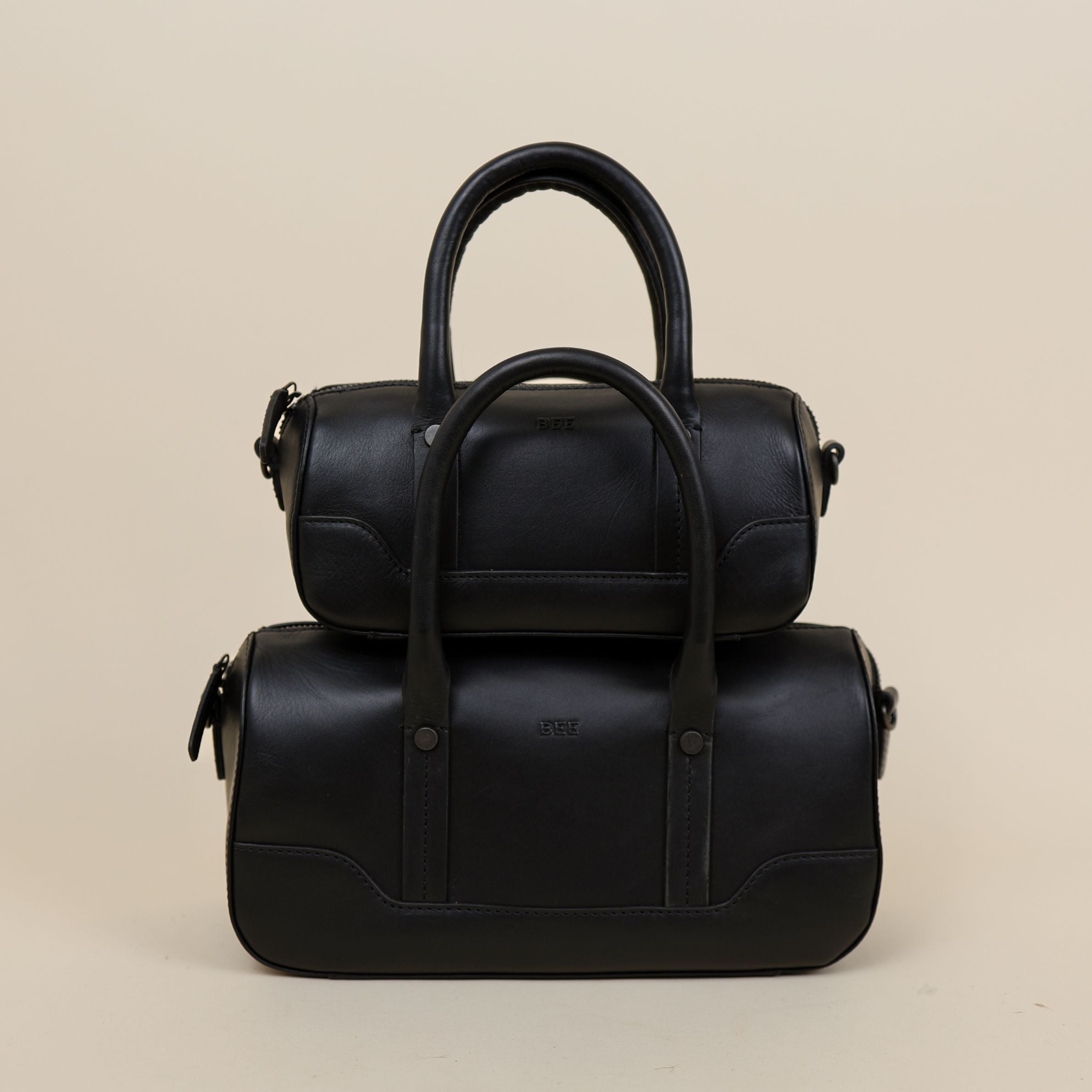 Rond hand-/schoudertasje 'Viviana' Mini Black