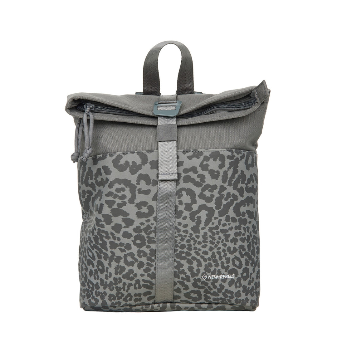 Urban Leopard - Mini waterafstotend rolltop rugzakje 'Los Angeles' 7L grijs