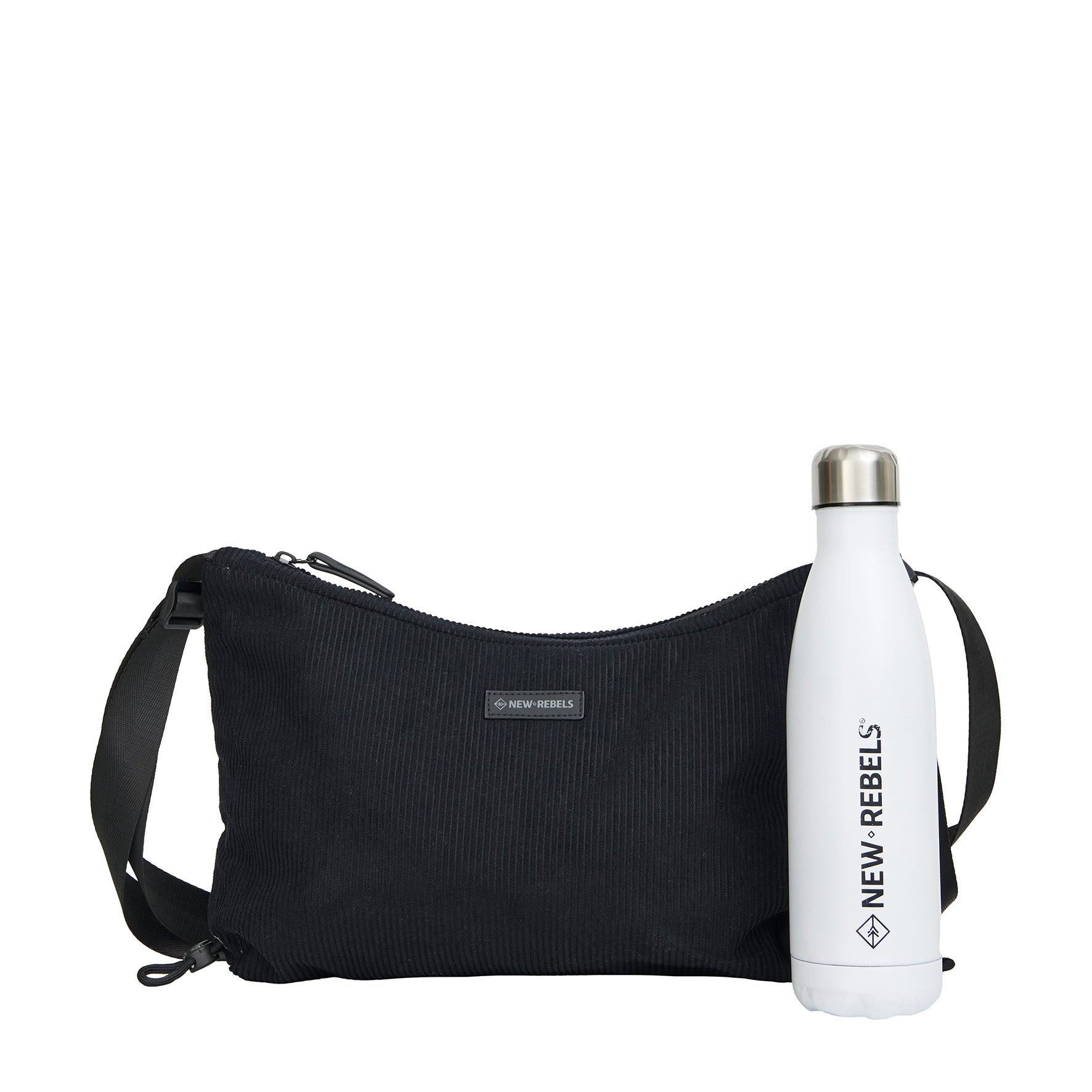 Ribbi - Schoudertasje 'Rose' black