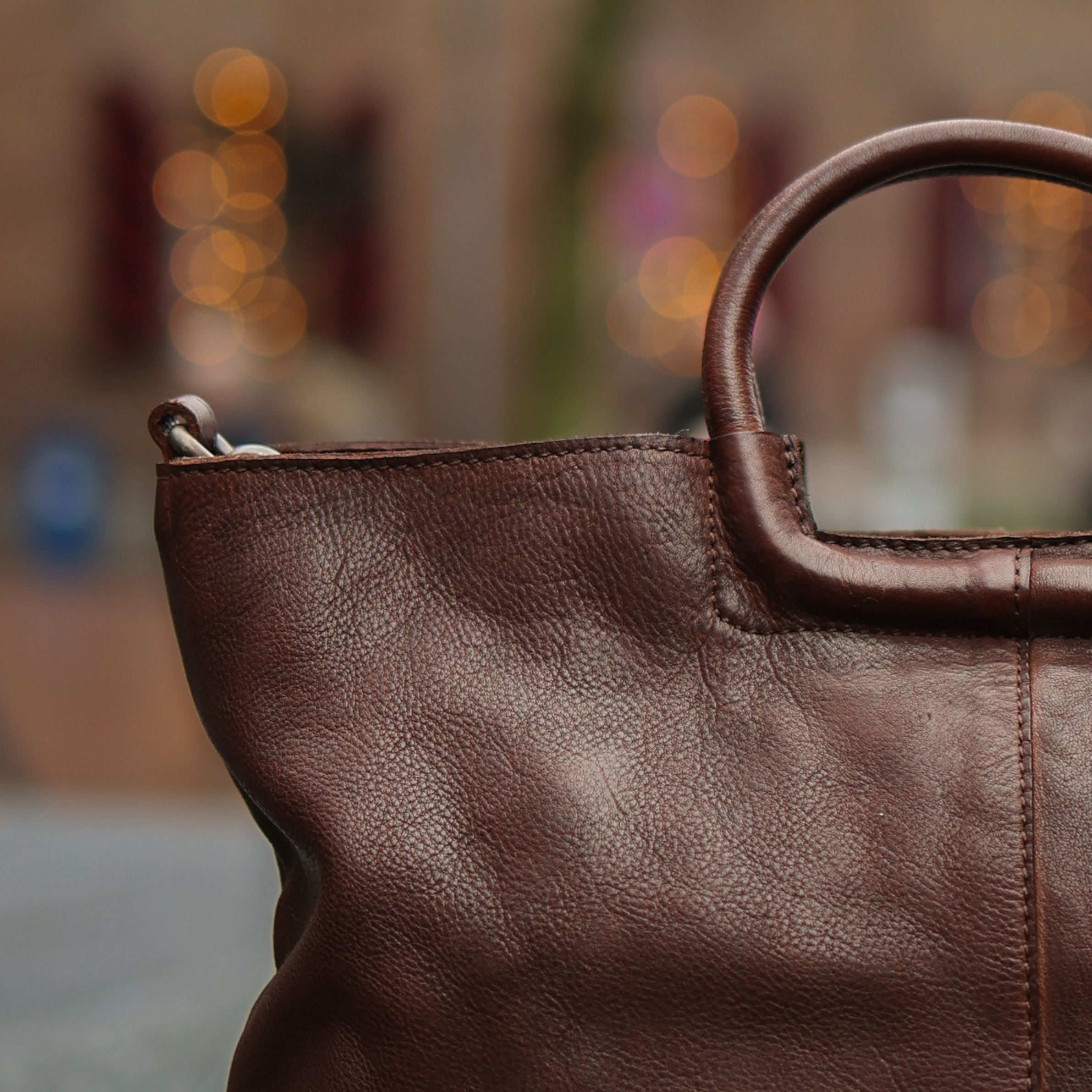 Hand-/schoudertas 'Jasmijn' L donkerbruin