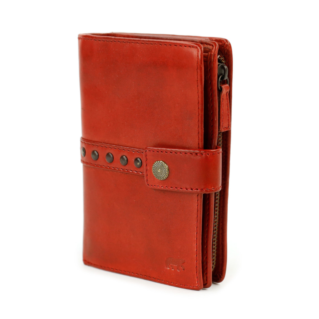 Portemonnee 'Sanne' rood studs