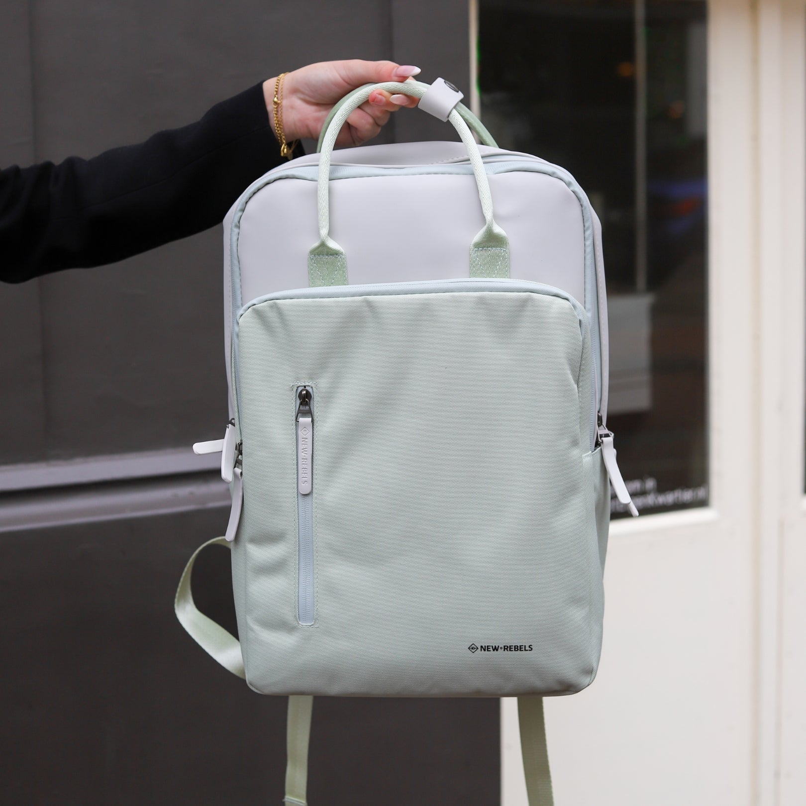 Water-repellent backpack 'Milwaukee-Ceres' lime