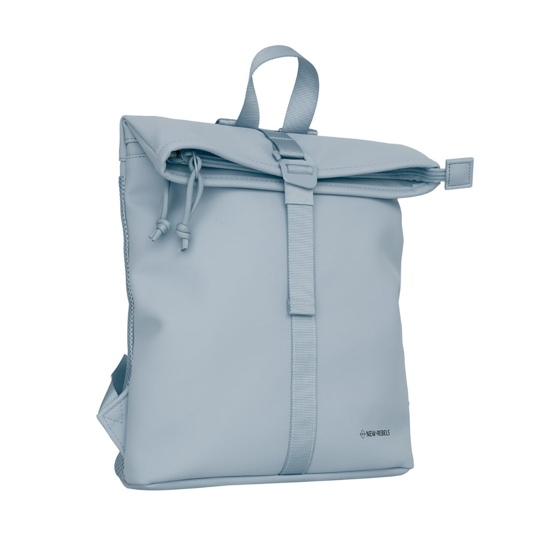 Branson - Mini waterafstotend rolltop rugzakje 'Los Angeles' 7L soft blue