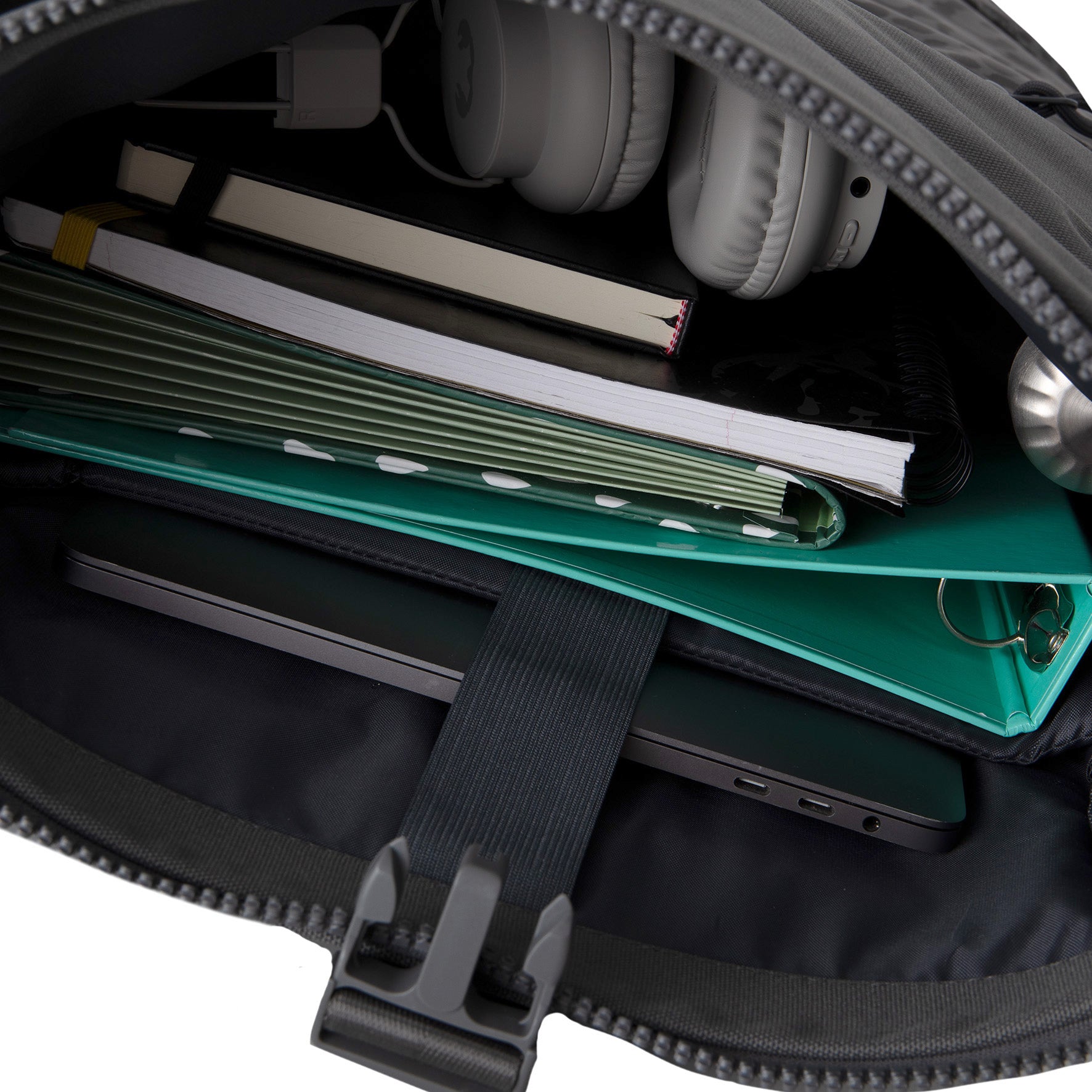 Urban Leopard - Water repellent rolltop backpack 'New York' 21L grey