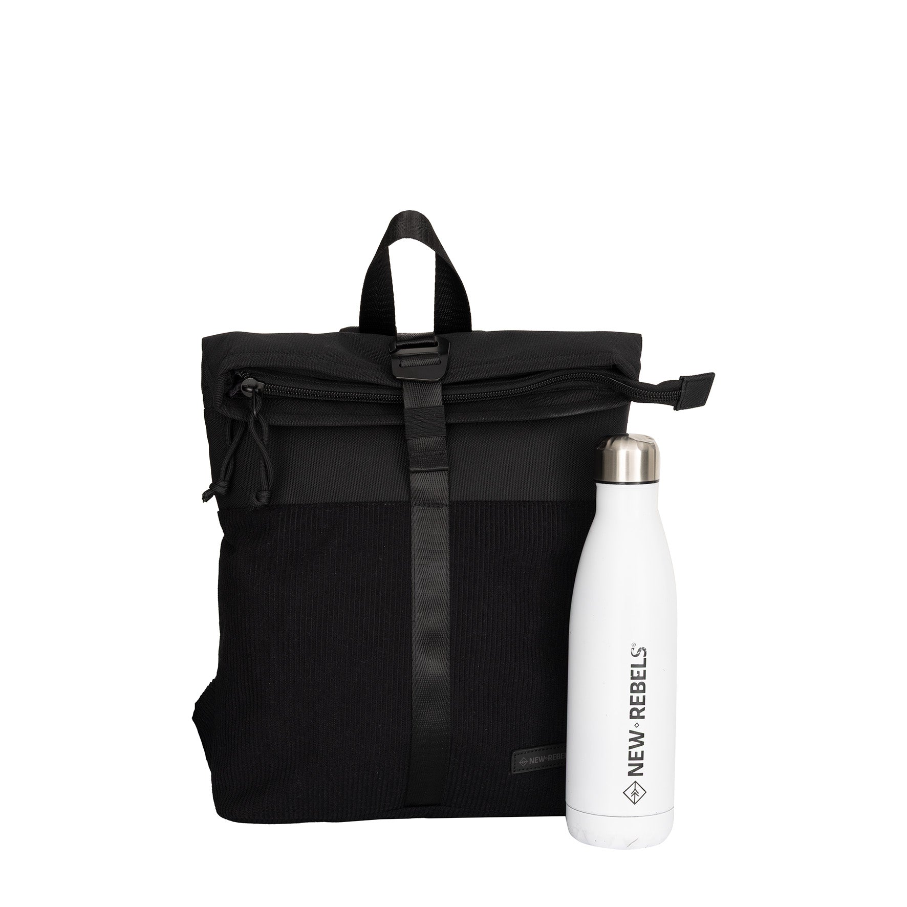 Ribbi - Rolltop backpack 'Los Angeles' mini black 7L