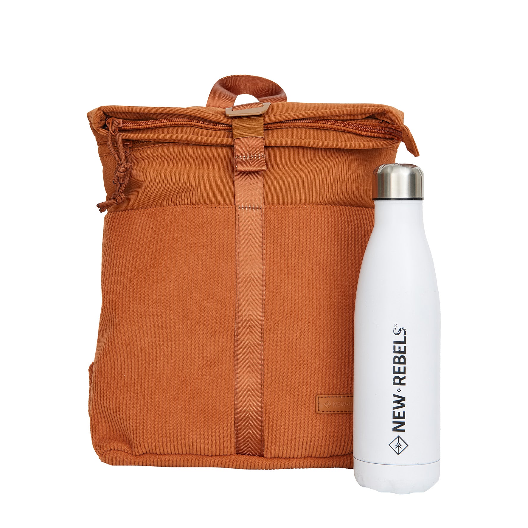 Ribbi - Rolltop backpack 'Los Angeles' mini coffee brown 7L