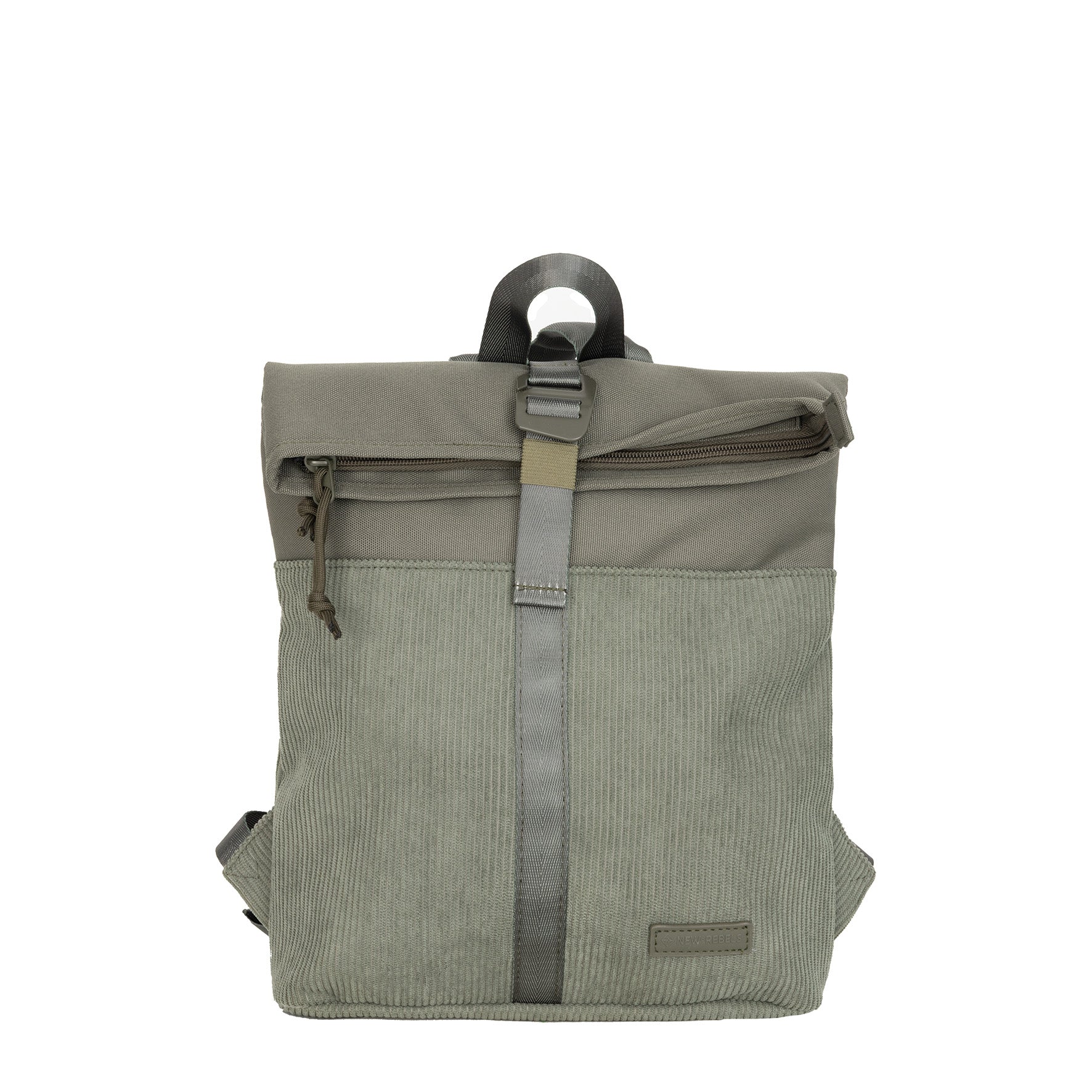 Ribbi - Rolrugzakje 'Los Angeles' mini sage green 7L