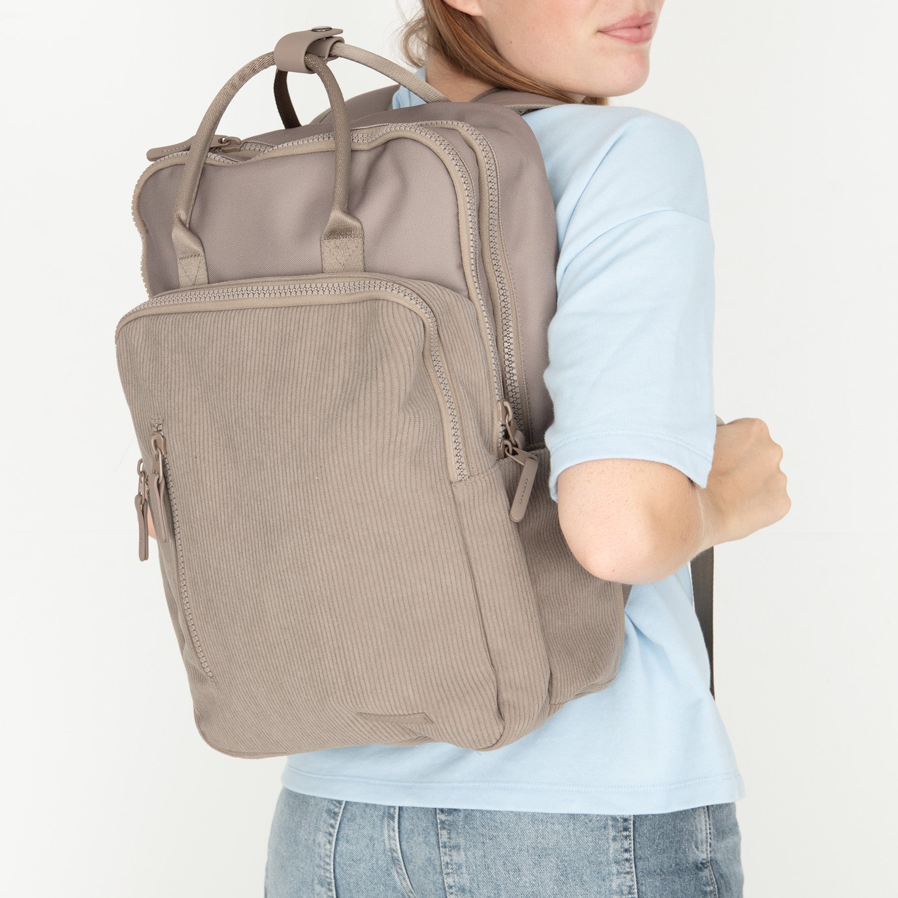 Ribbi - Laptoprugzak 'Milwaukee' taupe 18L