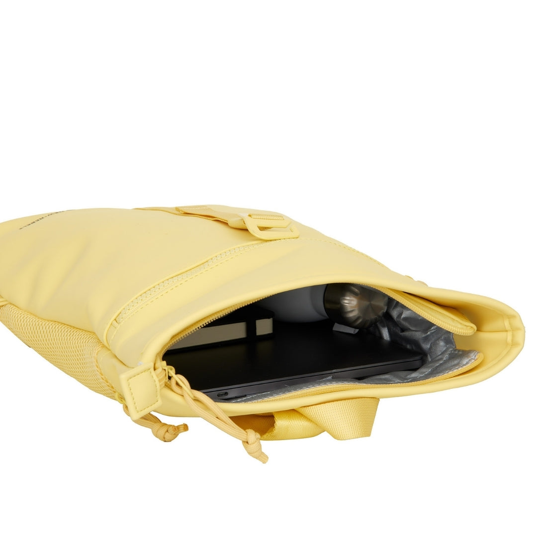Branson - Mini waterafstotend rolltop rugzakje 'Los Angeles' 7L butter yellow