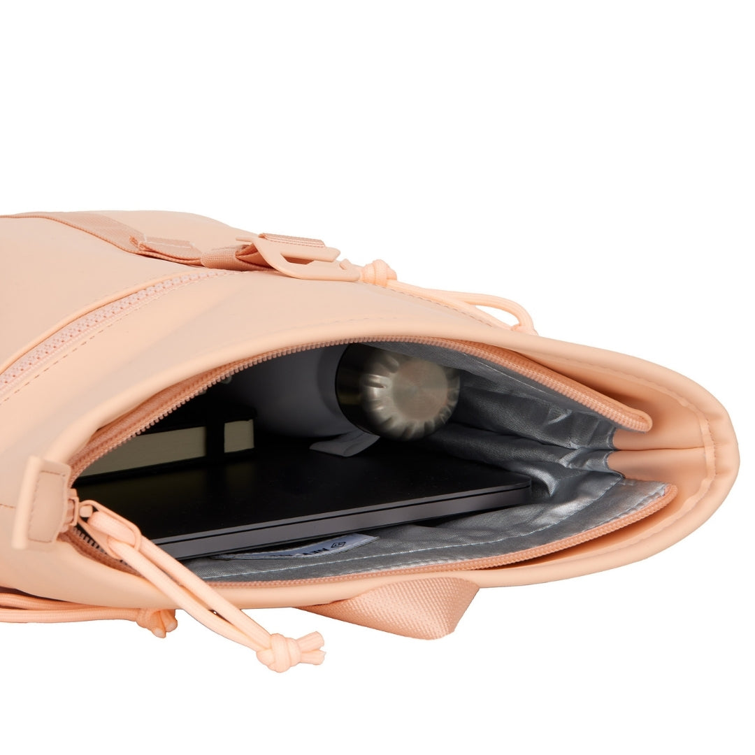 Branson - Mini waterafstotend rolltop rugzakje 'Los Angeles' 7L salmon