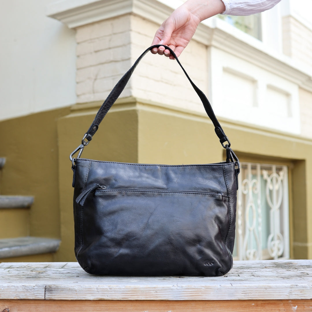 Hand/shoulderbag 'Jade' black