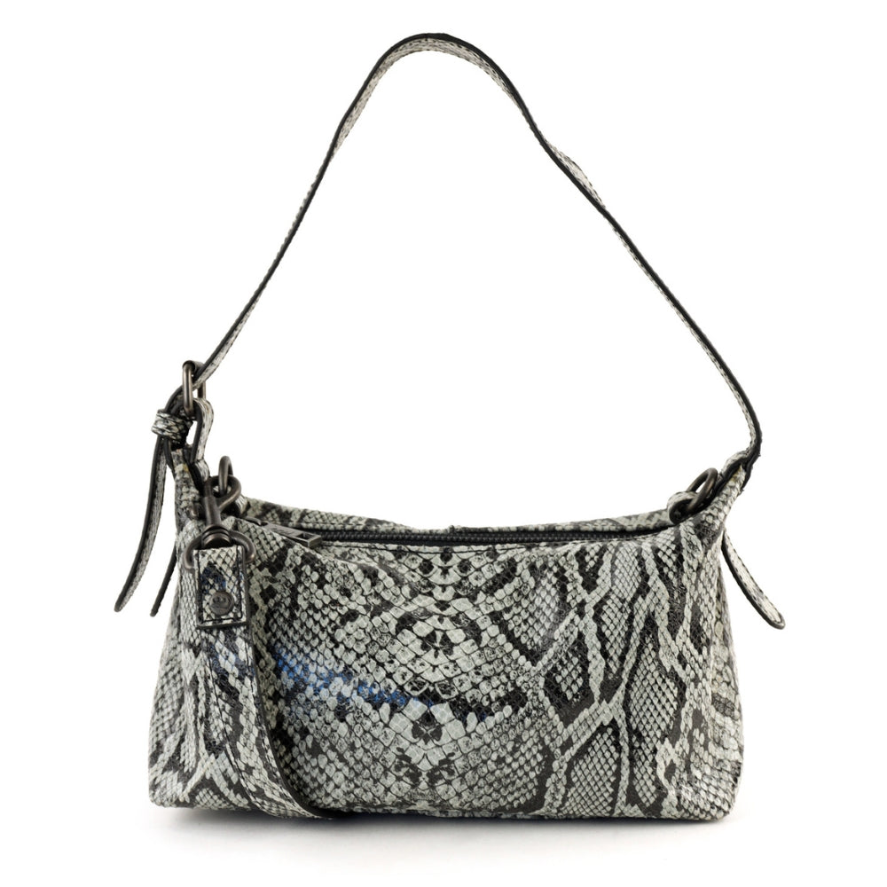 Klein hand-/schoudertasje 'Gemma' snake grey