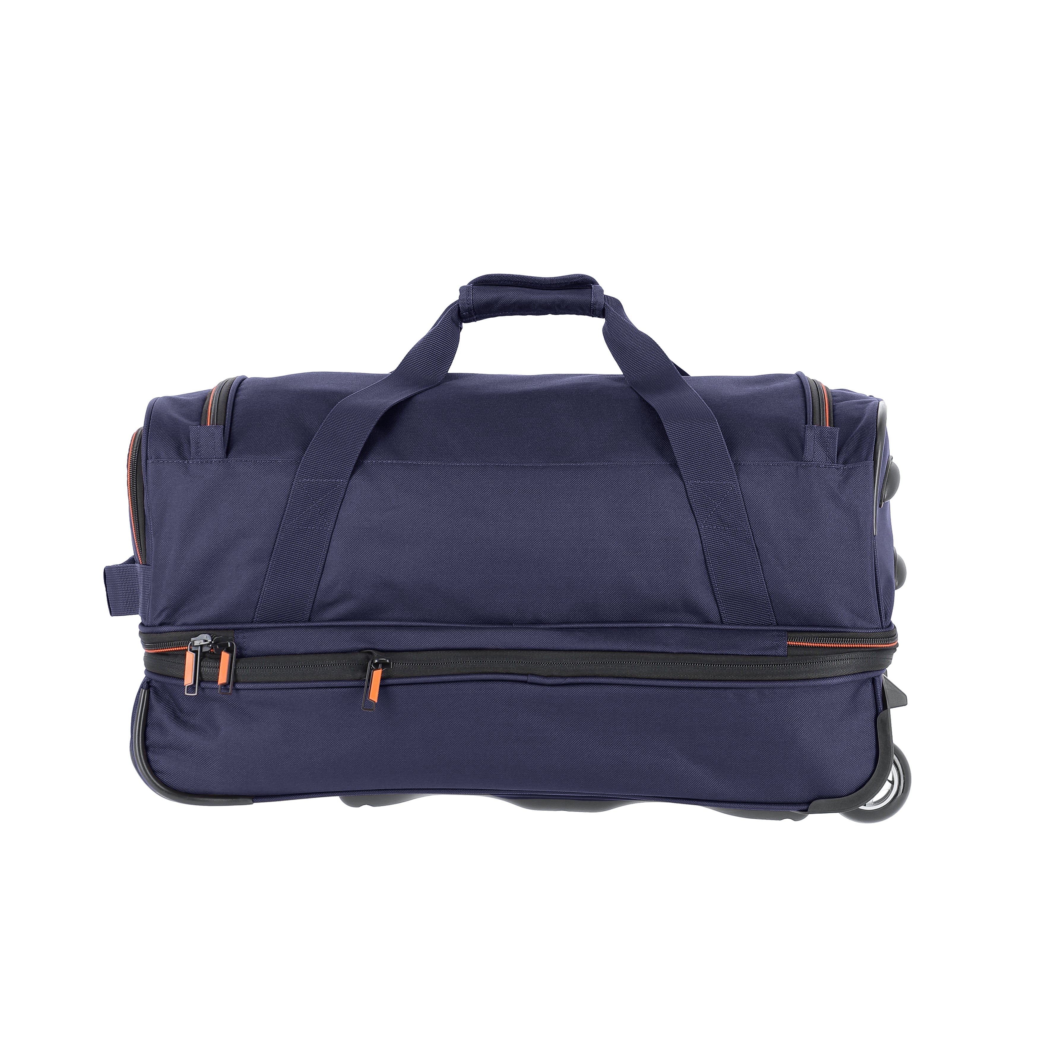 Basics - Weekend/travel bag with wheels S expandable - Navy blue