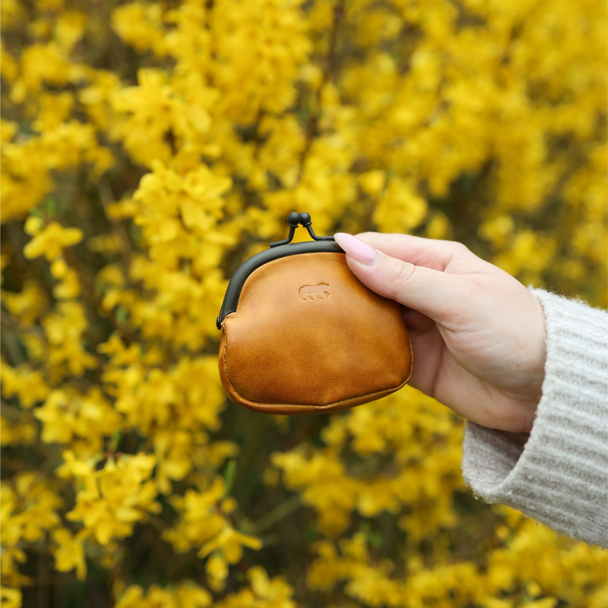 Beugelportemonneetje 'Lily' geel