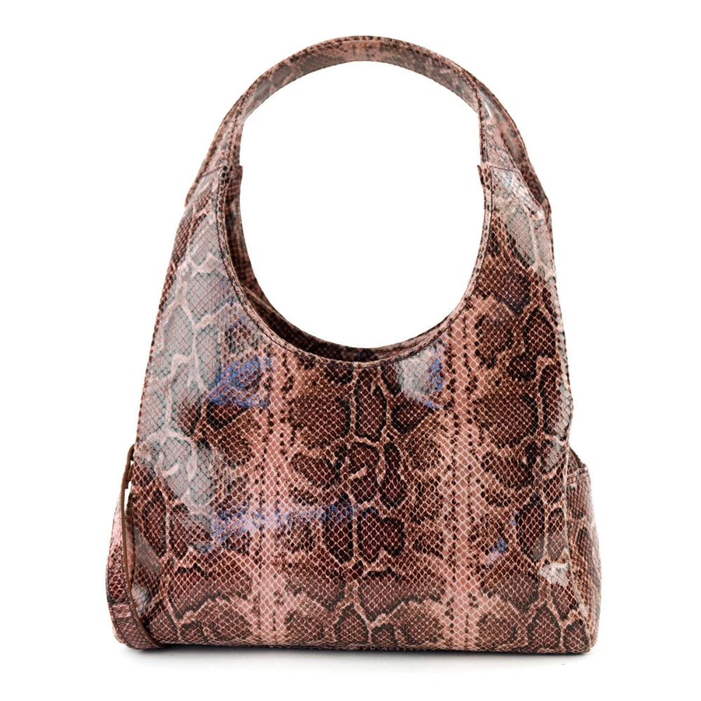 Hand-/schoudertasje 'Vittoria' snake pink