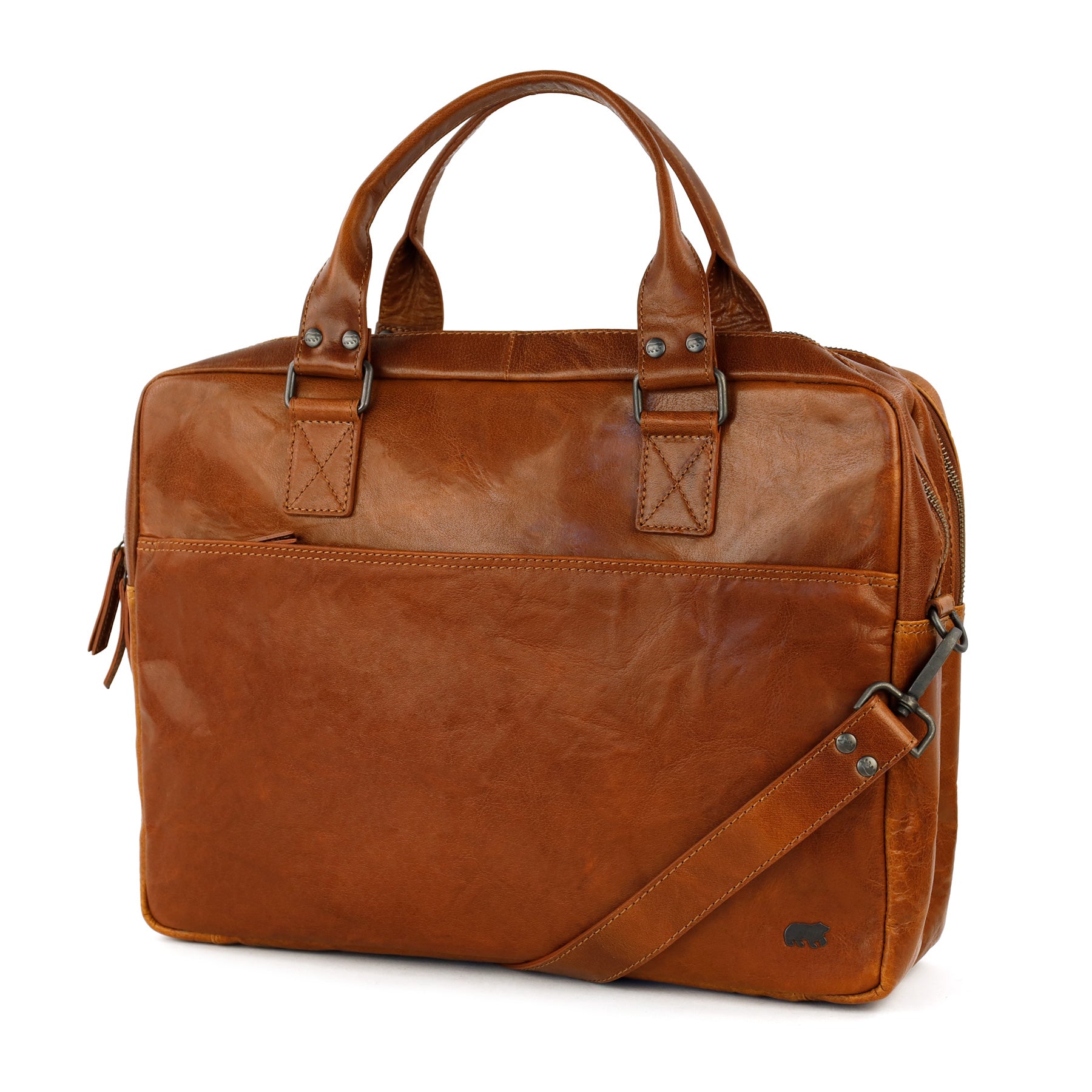 Laptoptas 'Leandro' Andorra cognac