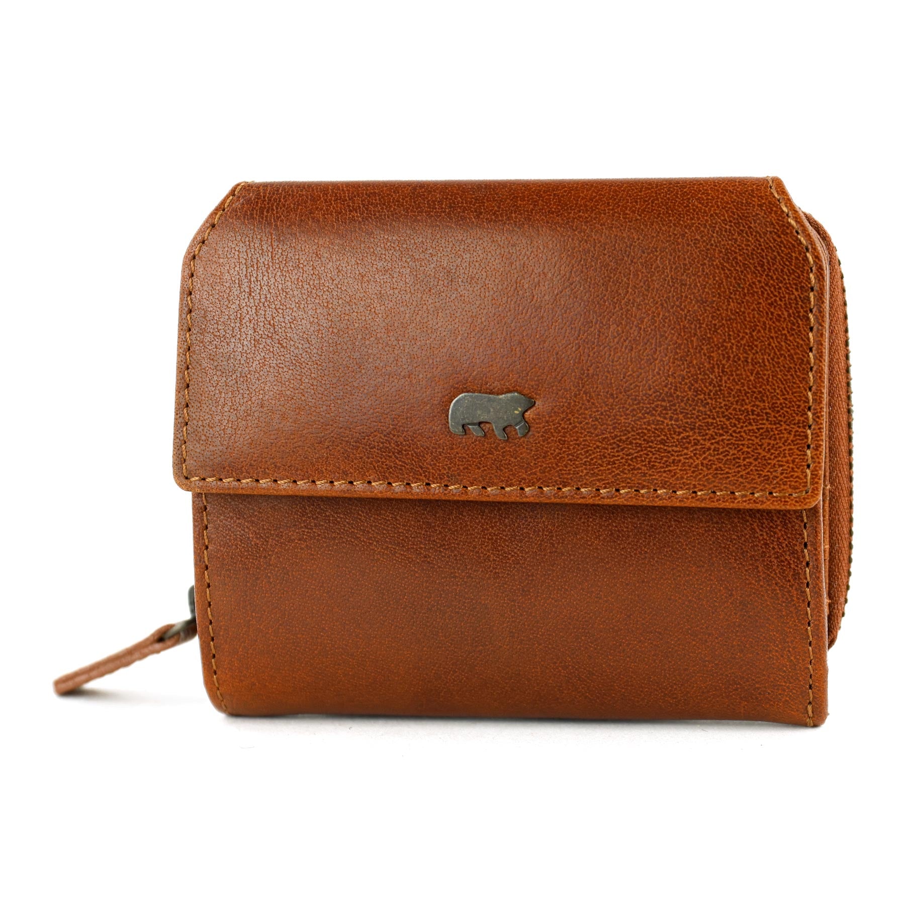 Ritsportemonnee 'Britt' Andorra cognac