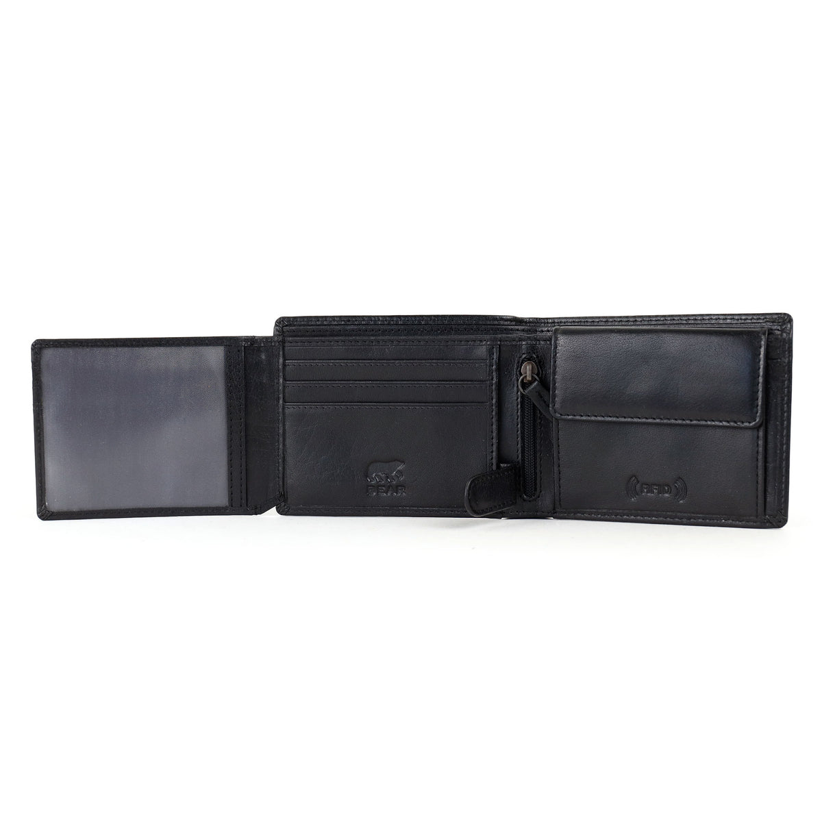 Heren portemonnee/billfold 'Niels' Andorra zwart