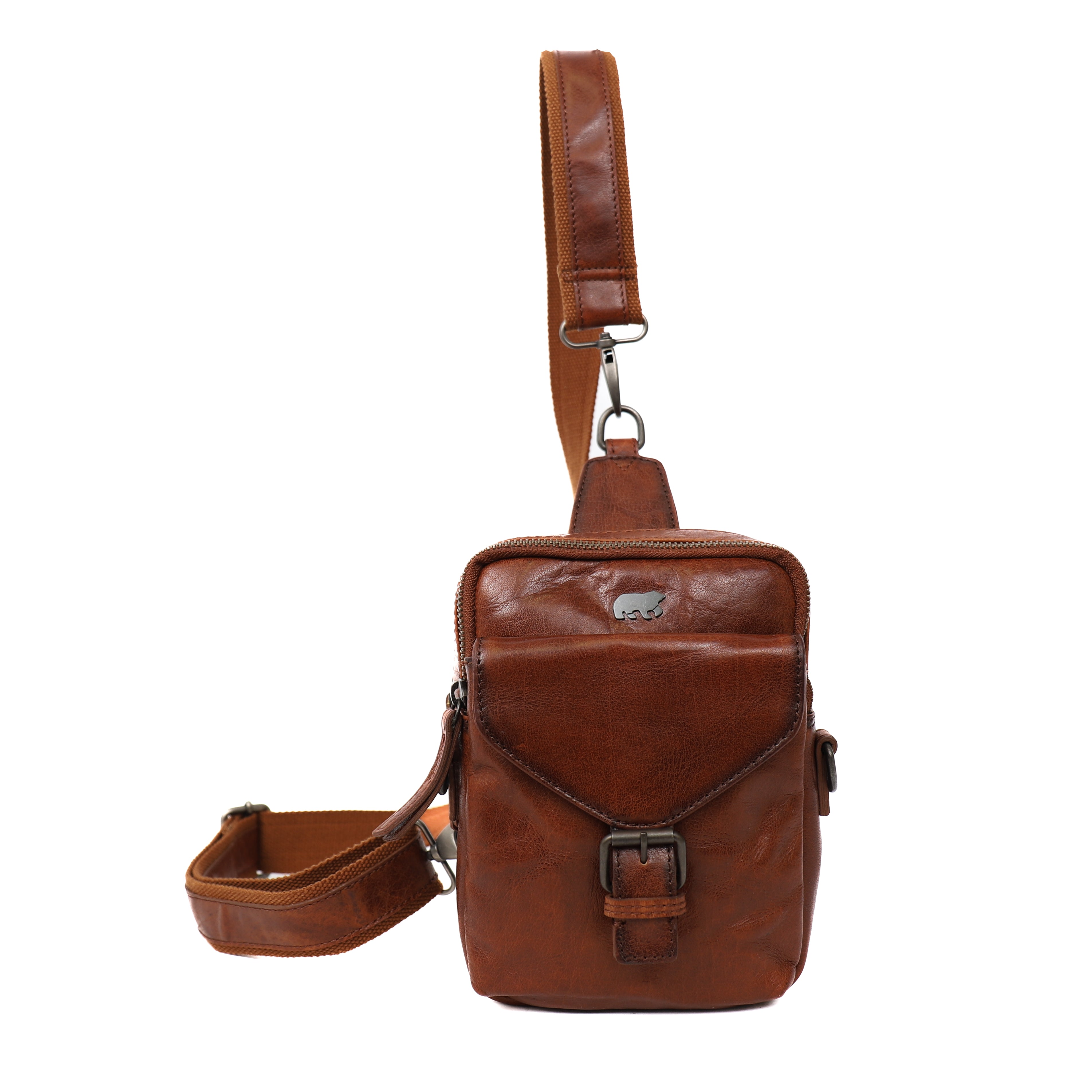 Crossbody/shoulder bag 'Noah' cognac