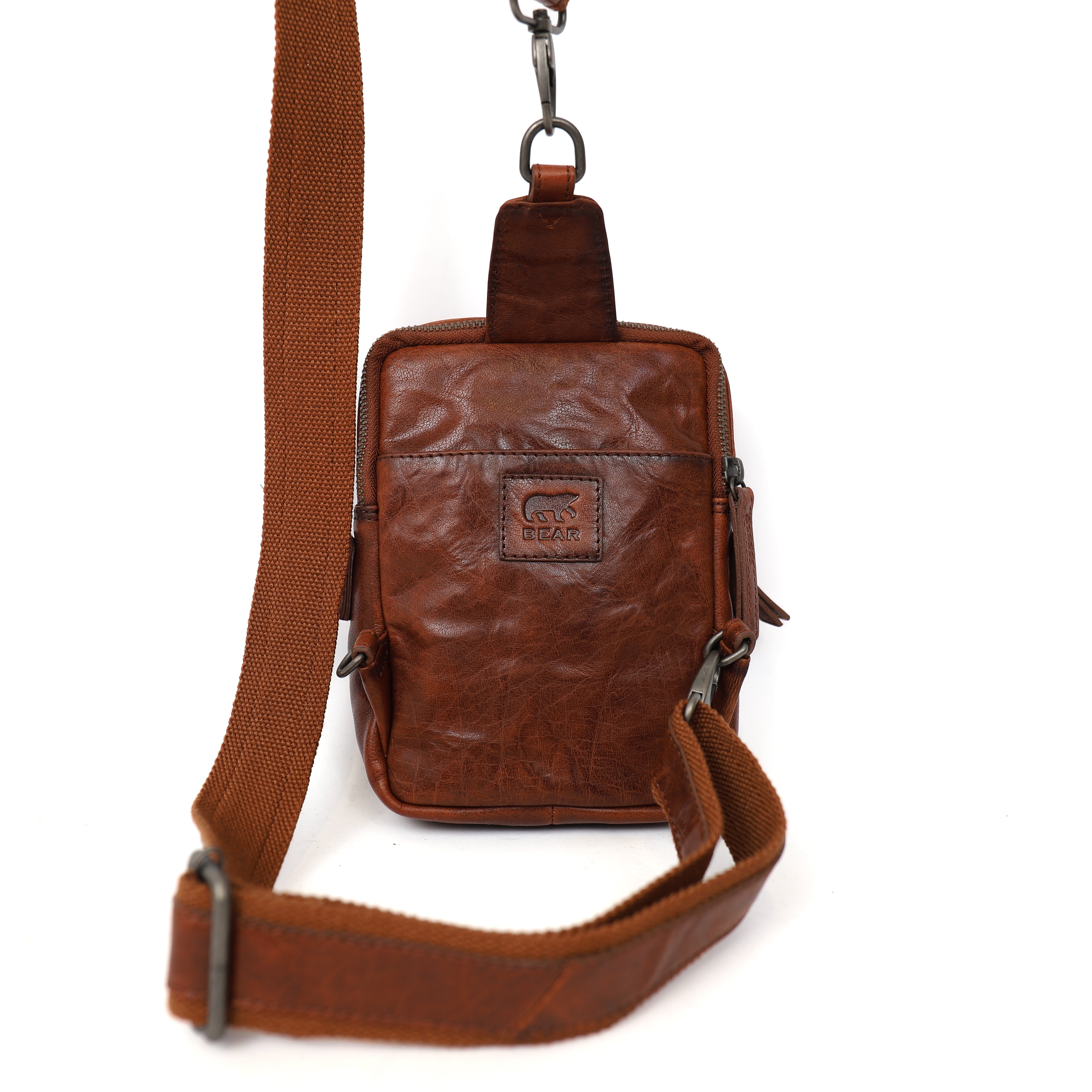 Crossbody/shoulder bag 'Noah' cognac