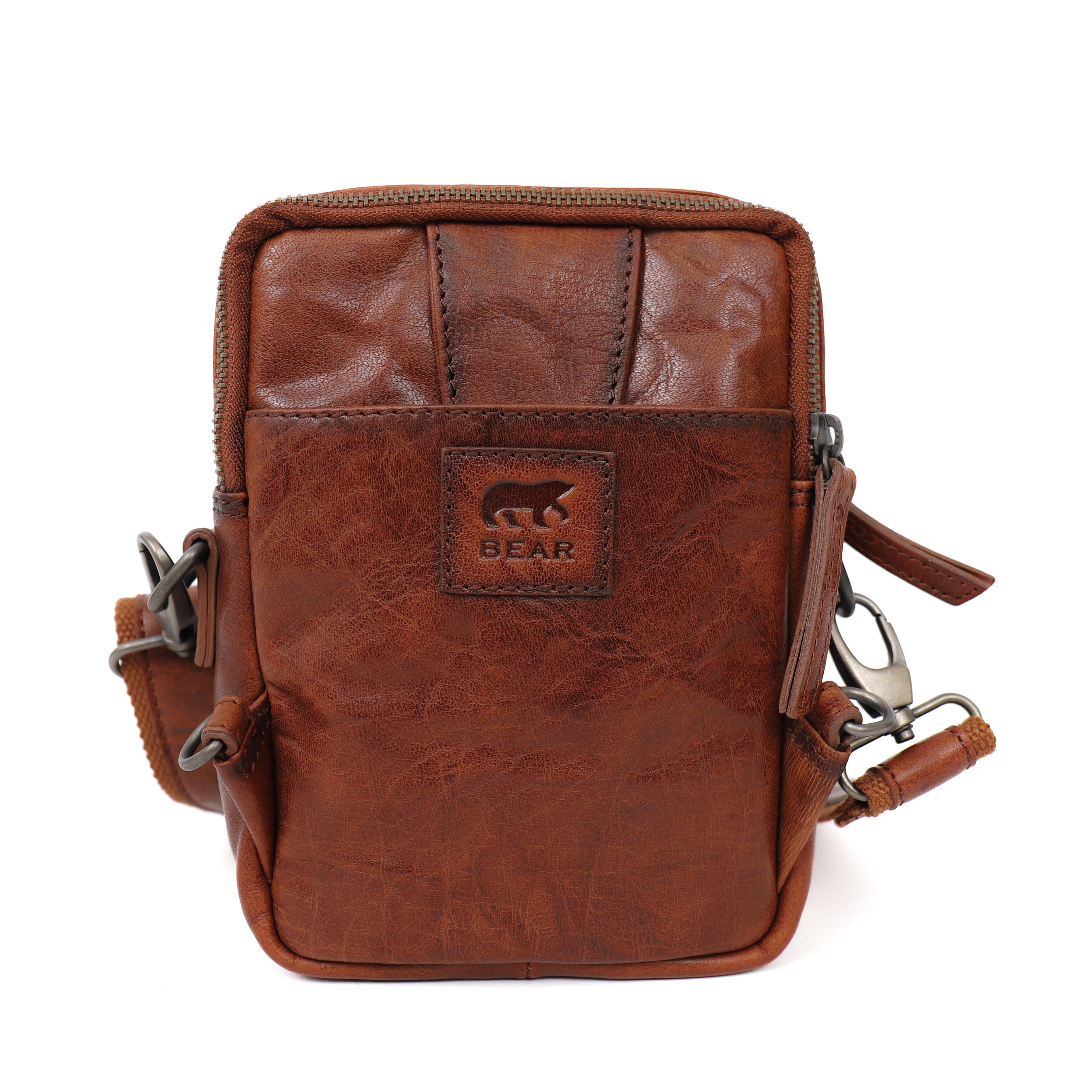 Crossbody/shoulder bag 'Noah' cognac