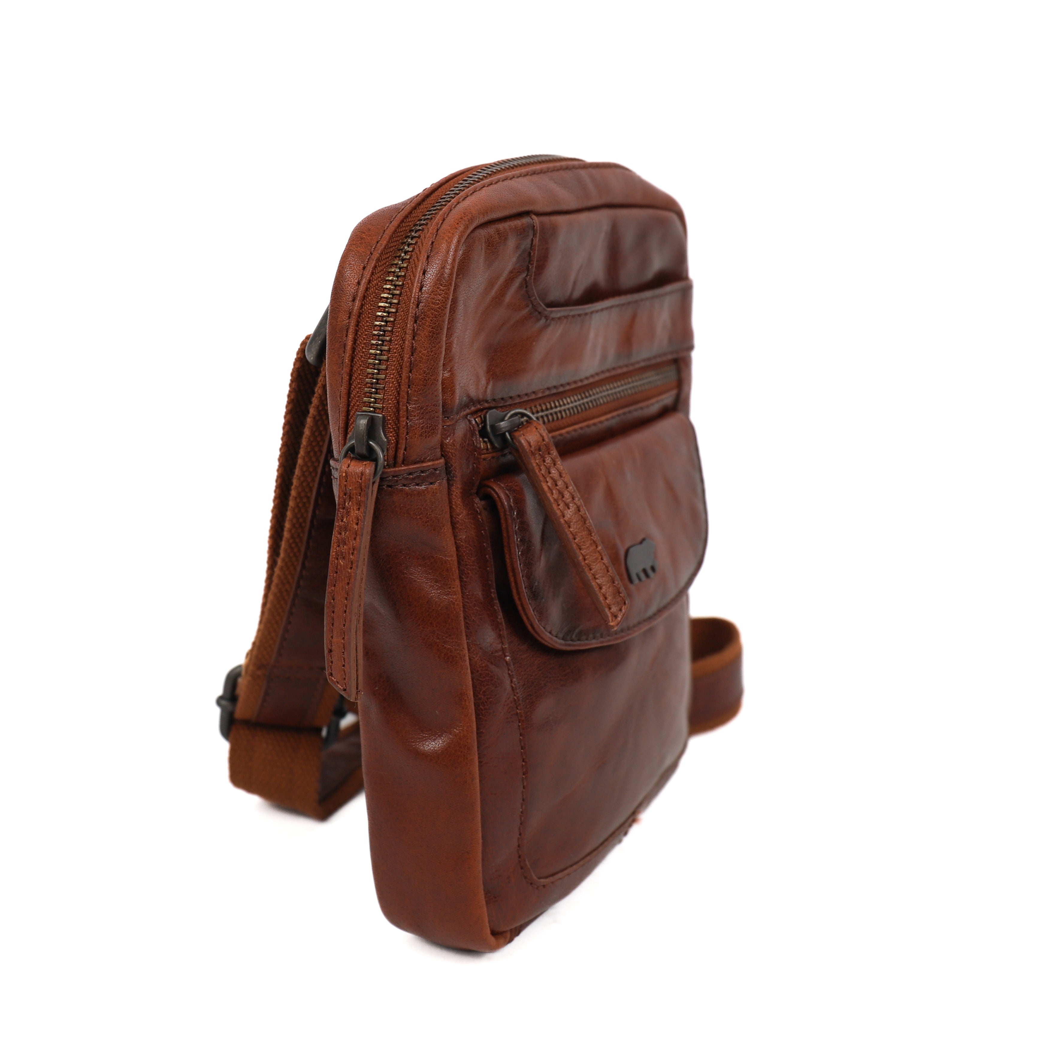 Crossbody/schoudertasje 'Mitchell' cognac