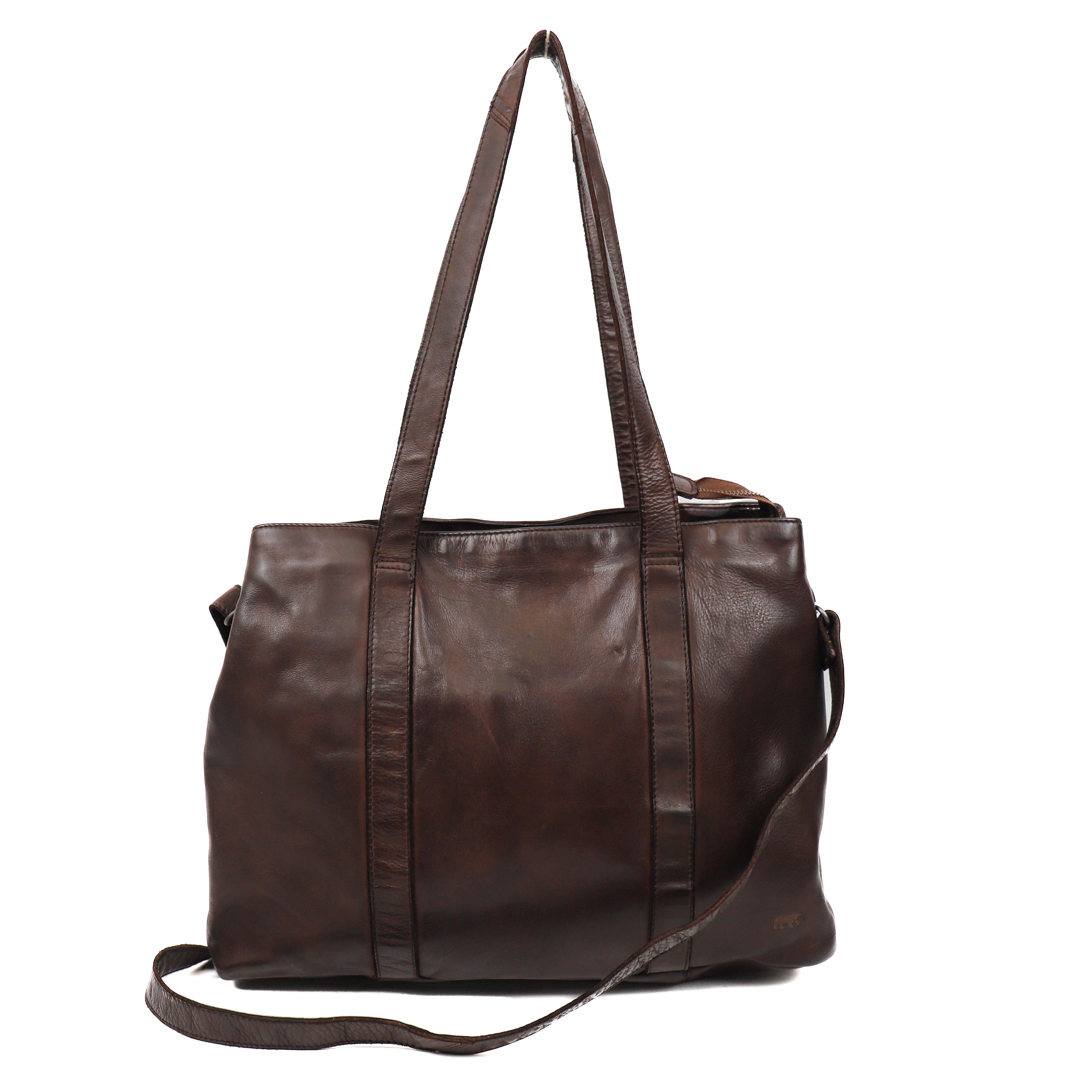 Hand/shoulder bag 'Bente' dark brown