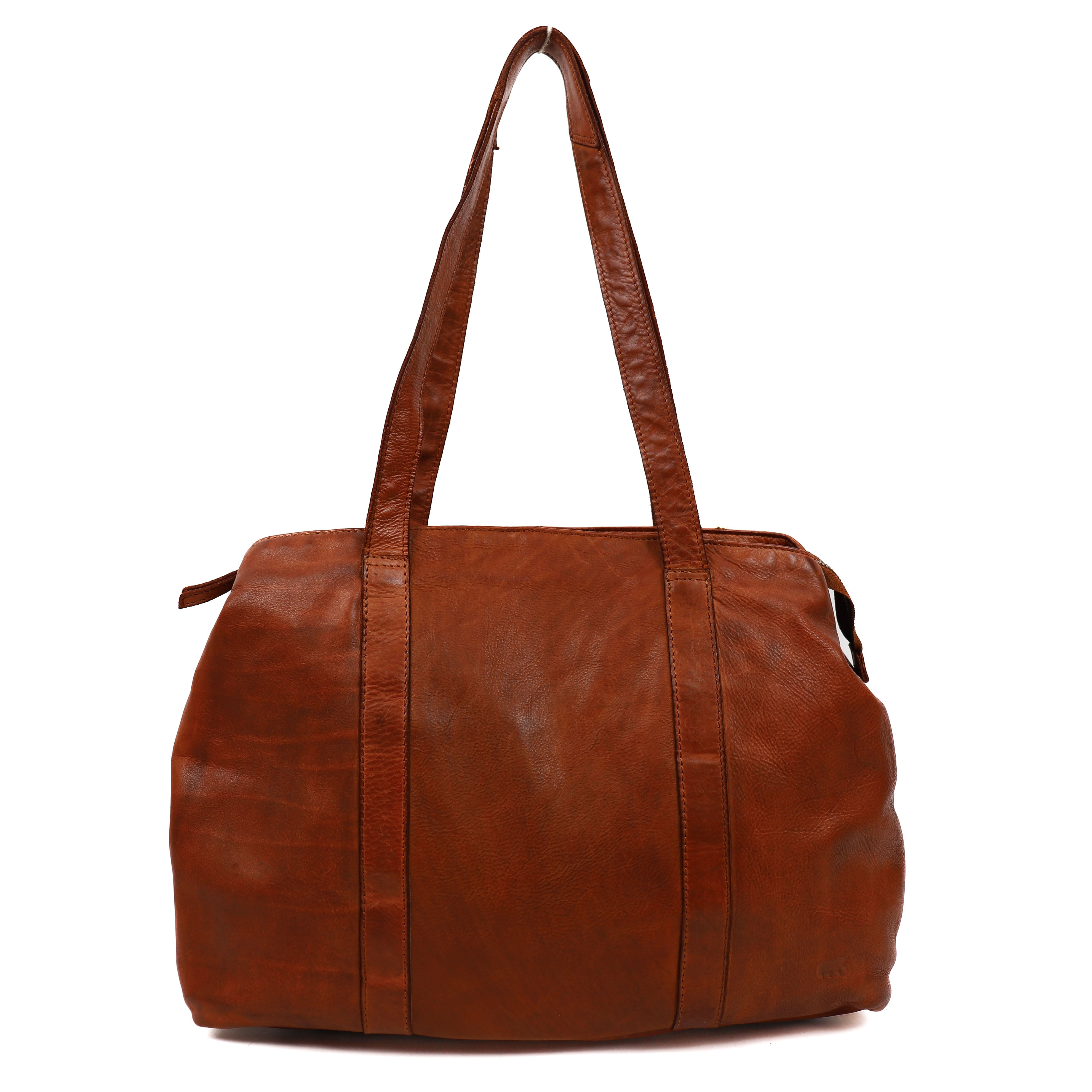 Hand/shoulder bag 'Bente' cognac