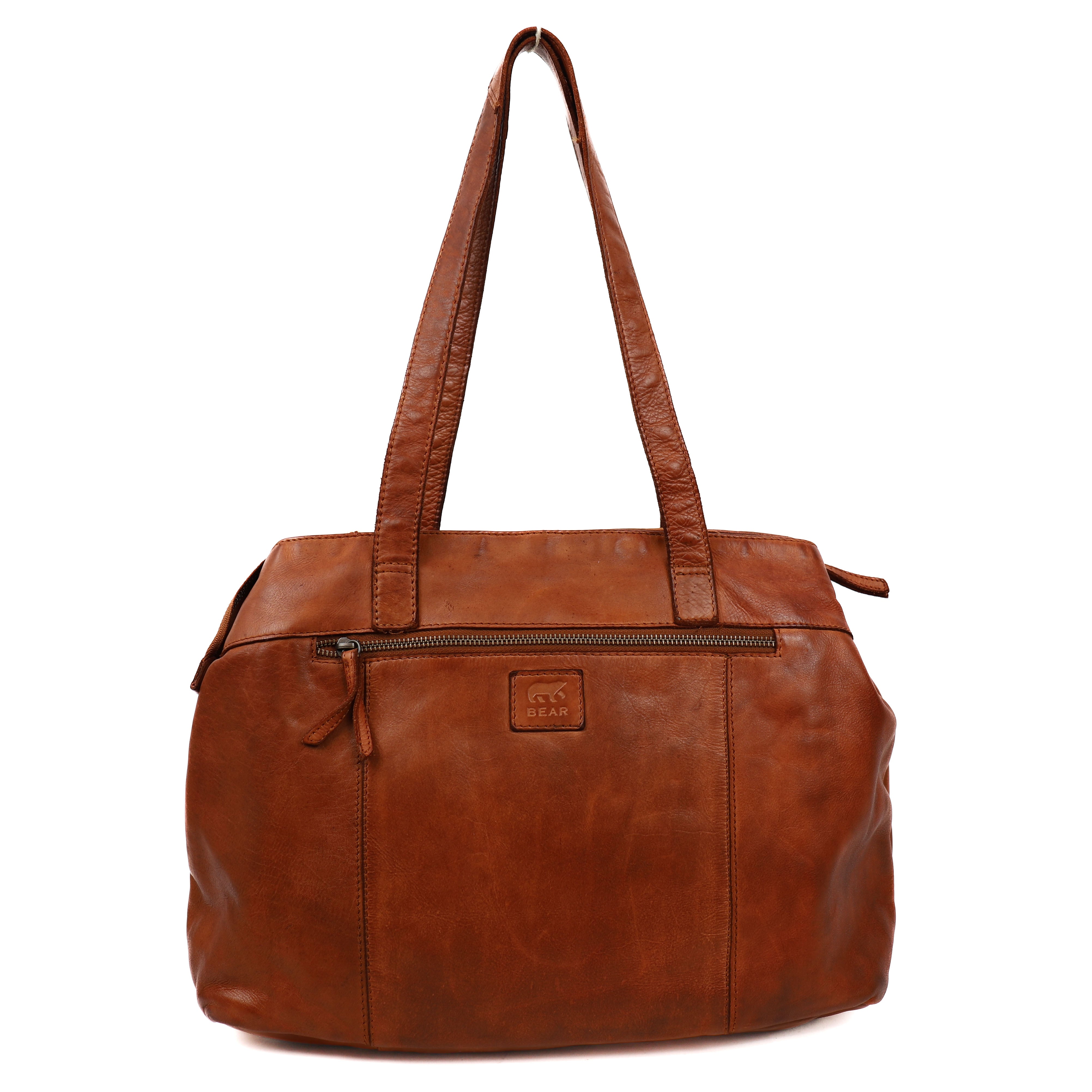 Hand/shoulder bag 'Bente' cognac
