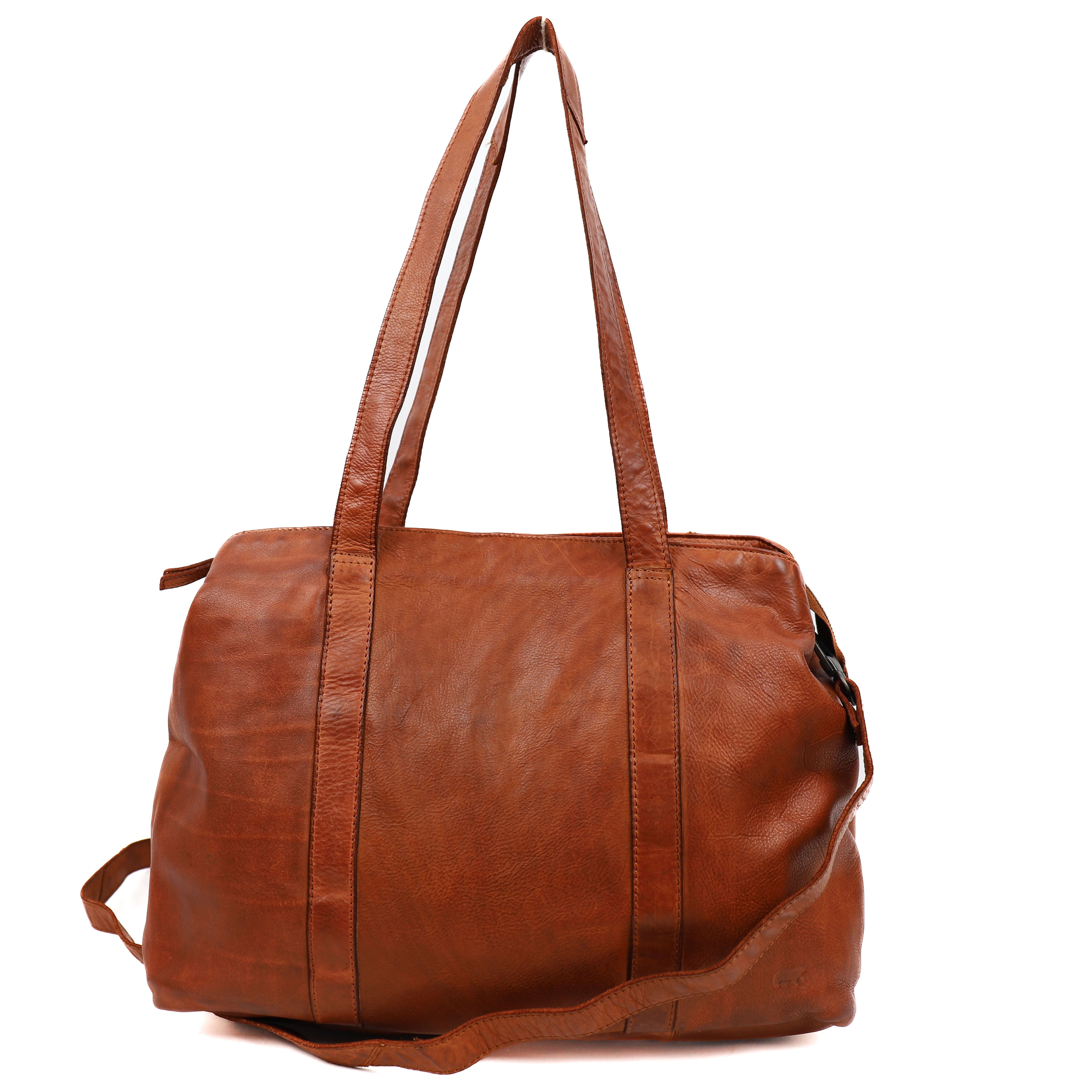 Hand/shoulder bag 'Bente' cognac