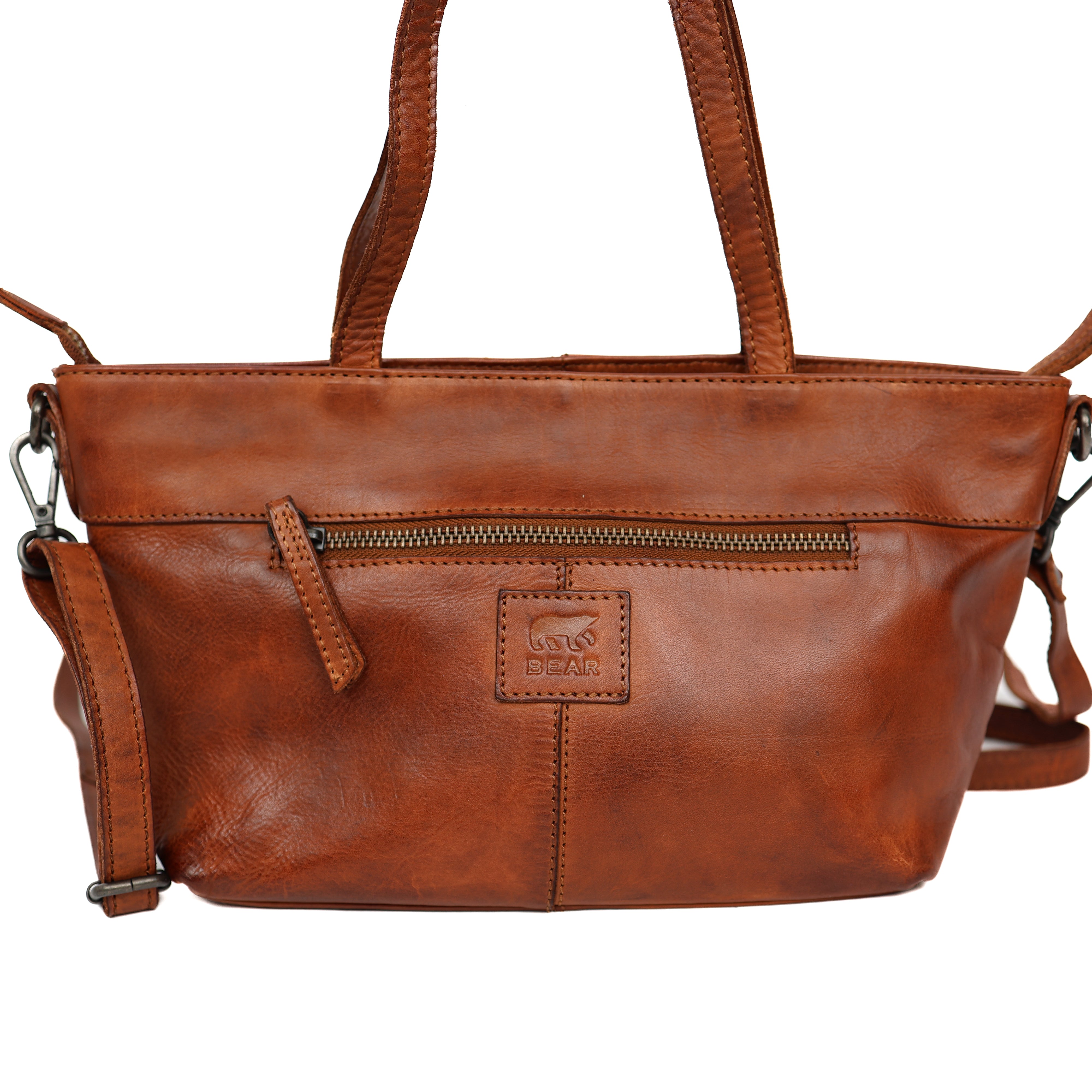 Klein hand-/schoudertasje 'Lola' cognac