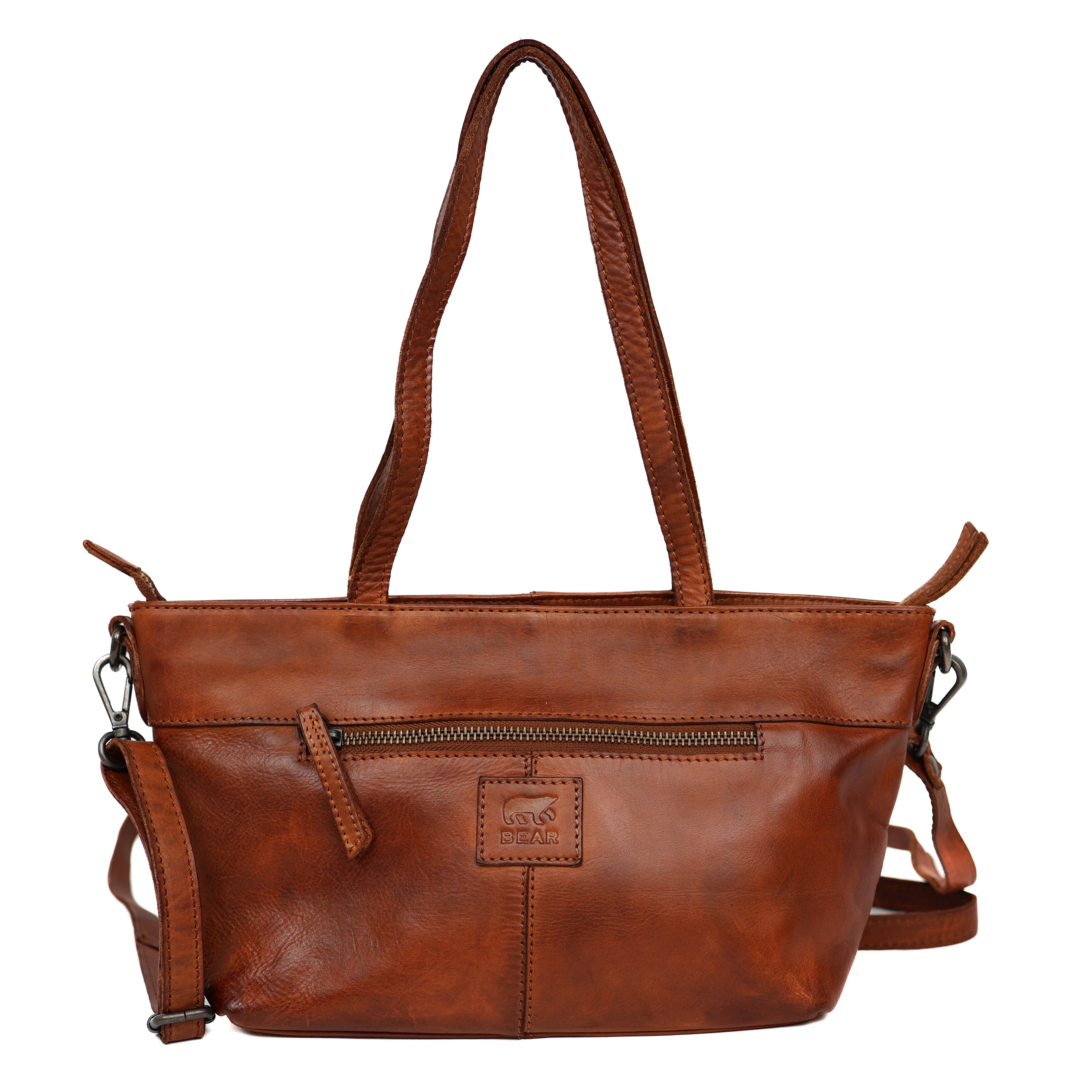 Klein hand-/schoudertasje 'Lola' cognac