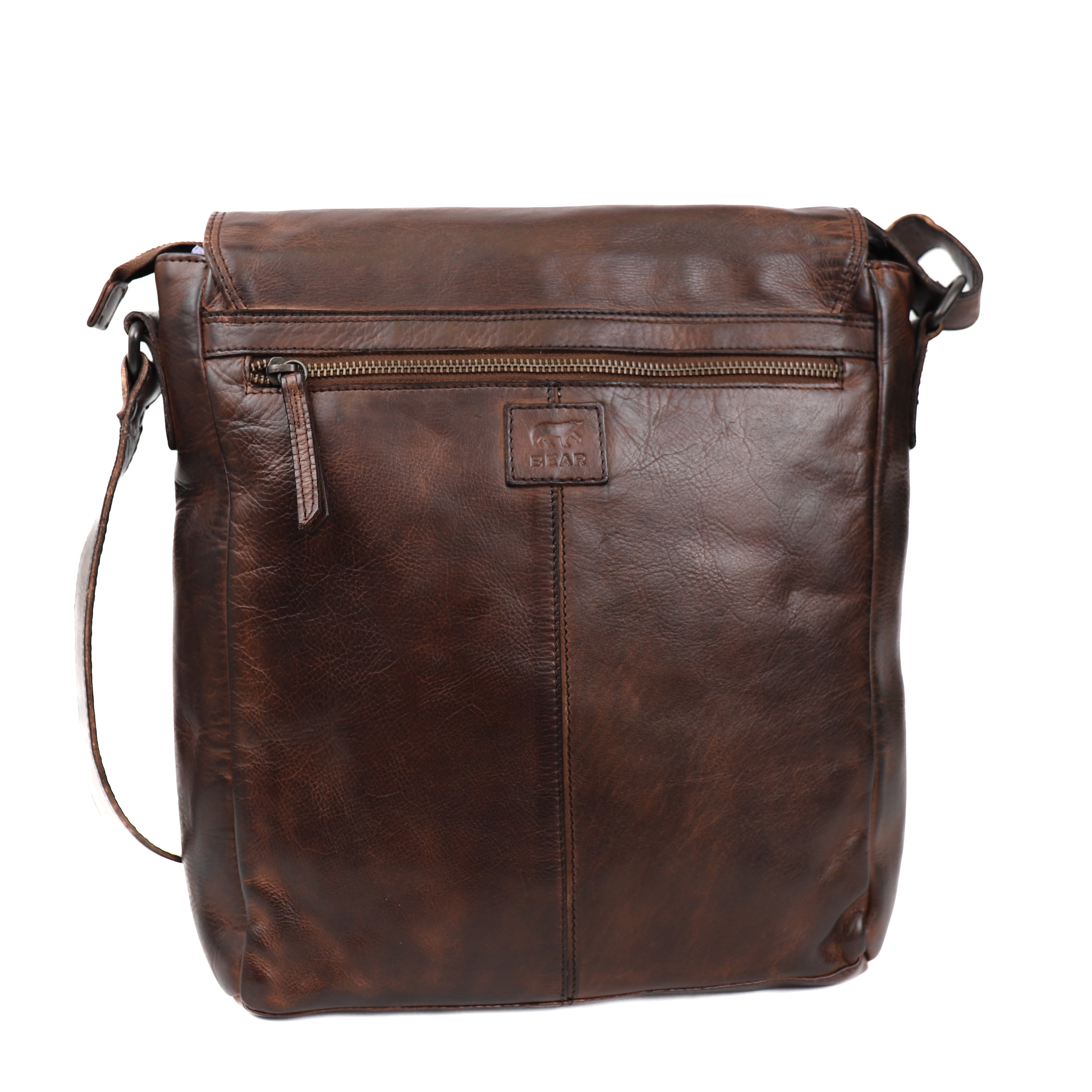 Schoudertas 'Dustin' bruin